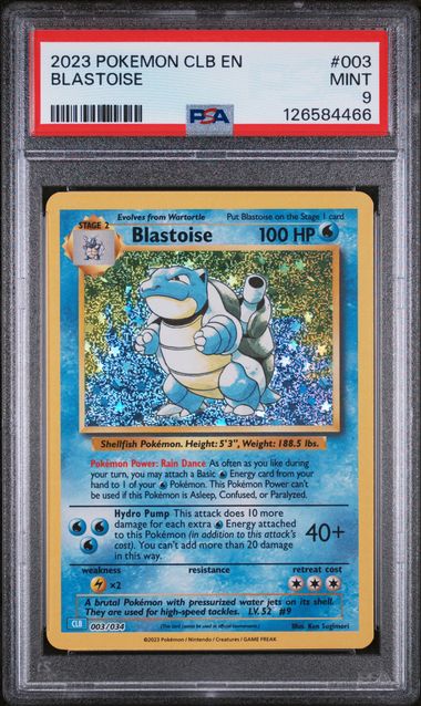 PSA 9 - Classic Blastoise & Suicune ex Deck Blastoise #003