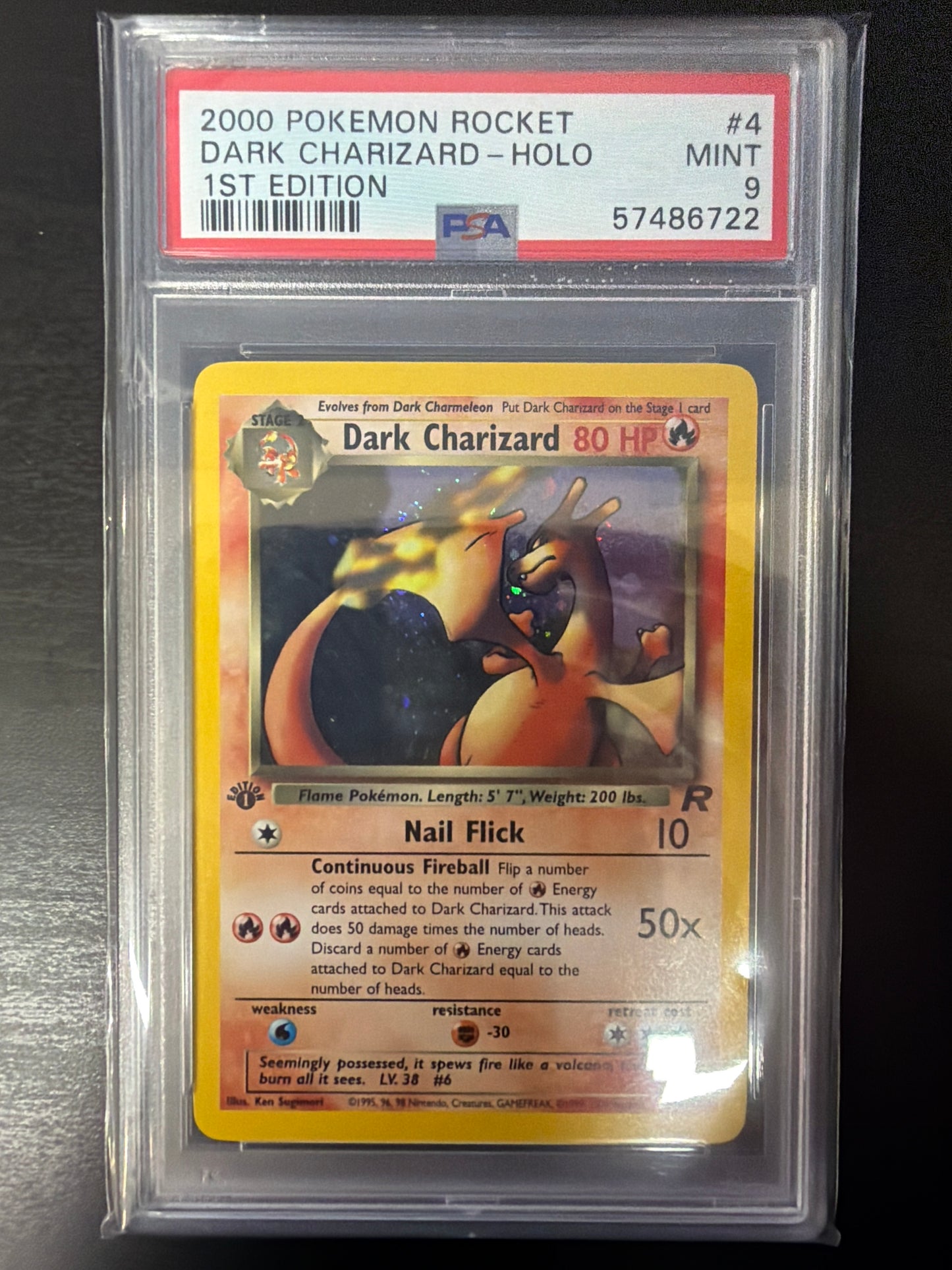 PSA 9 - Holo 1st Ed. - Dark Charizard #4