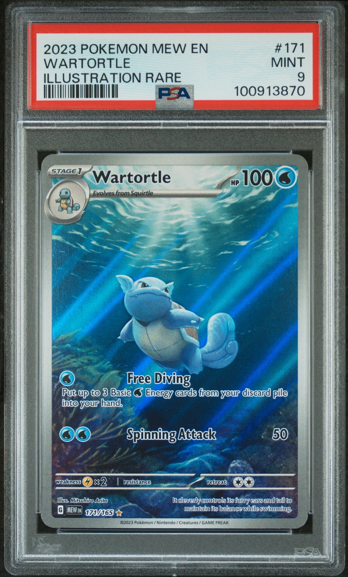 PSA 9 - Illustration Rare - Wartortle #171