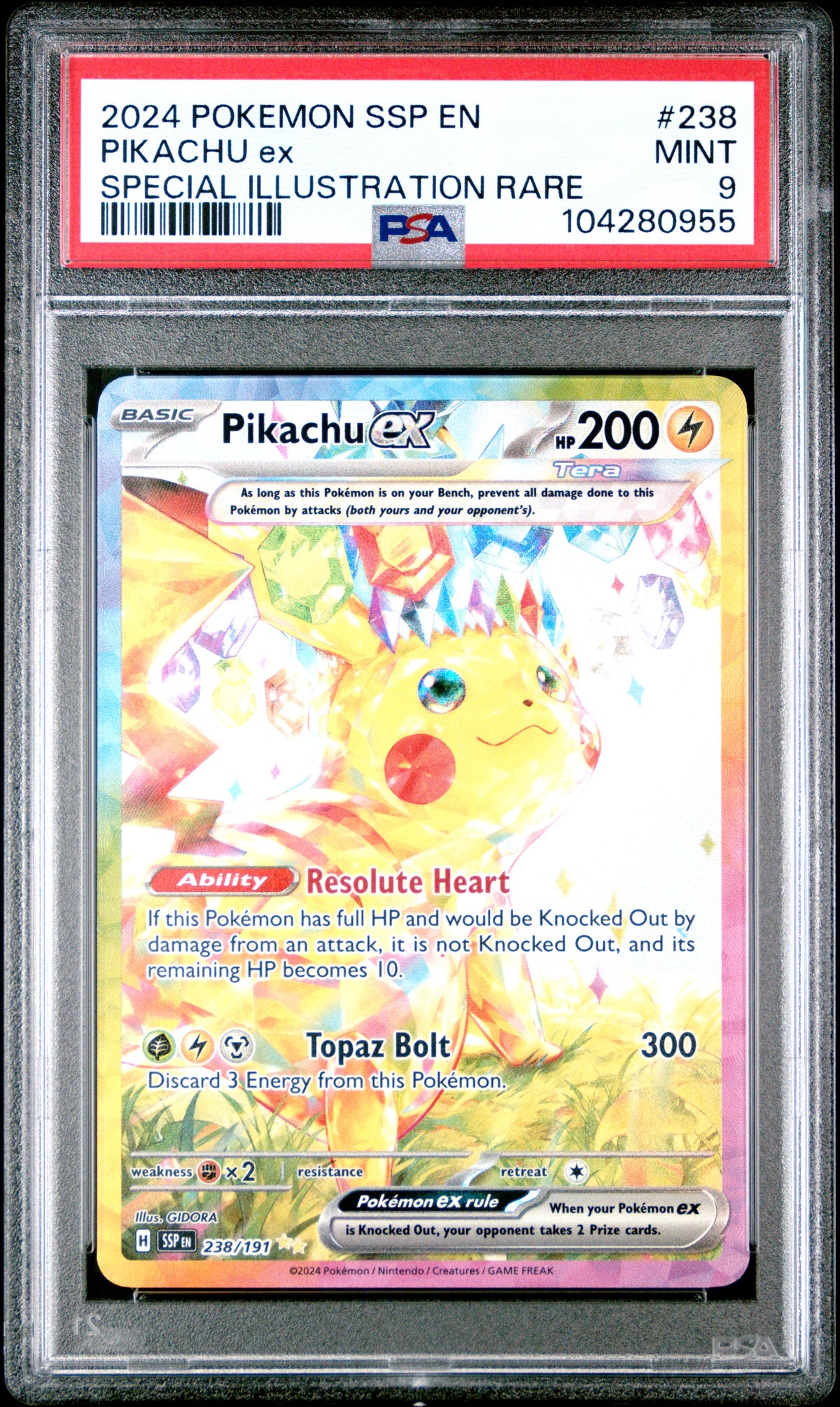 PSA 9 - Special Illustration Rare - Pikachu ex #238