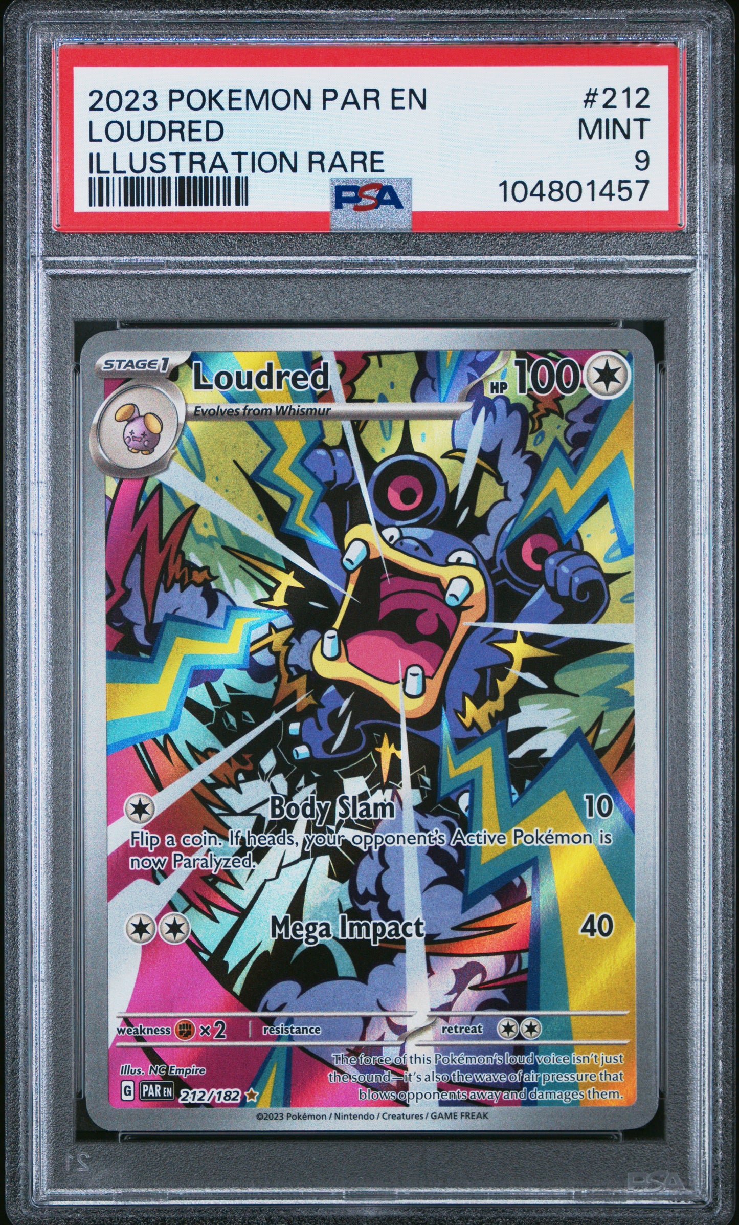 PSA 9 - Illustration Rare - Loudred #212
