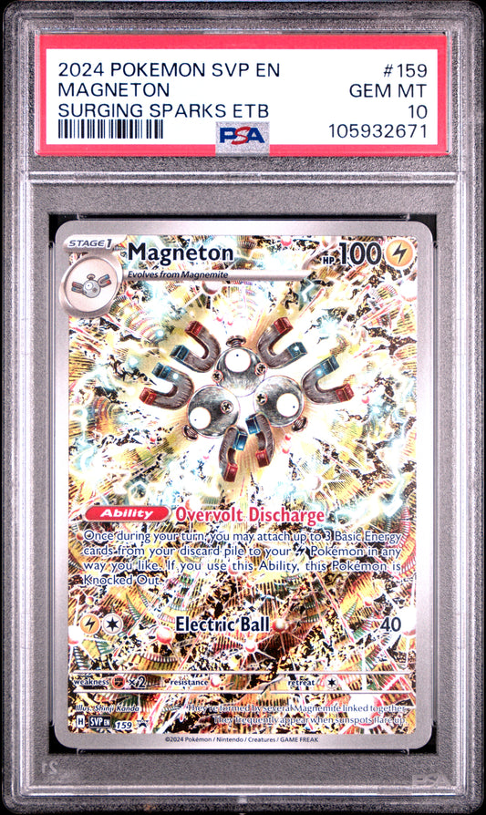 PSA 10 - Surging Sparks ETB - Magneton #159