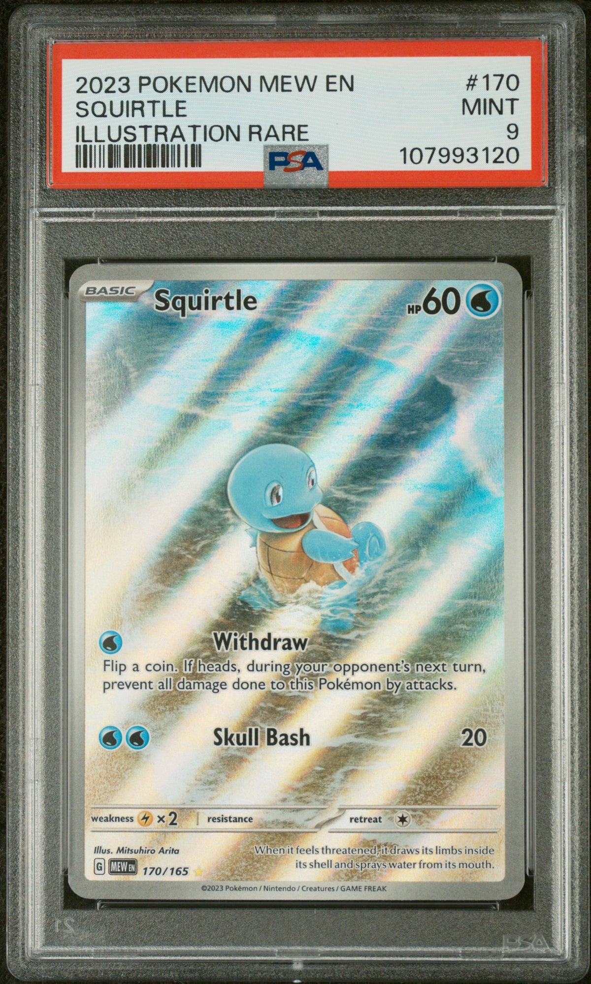 PSA 9 - Illustration Rare - Squirtle #170