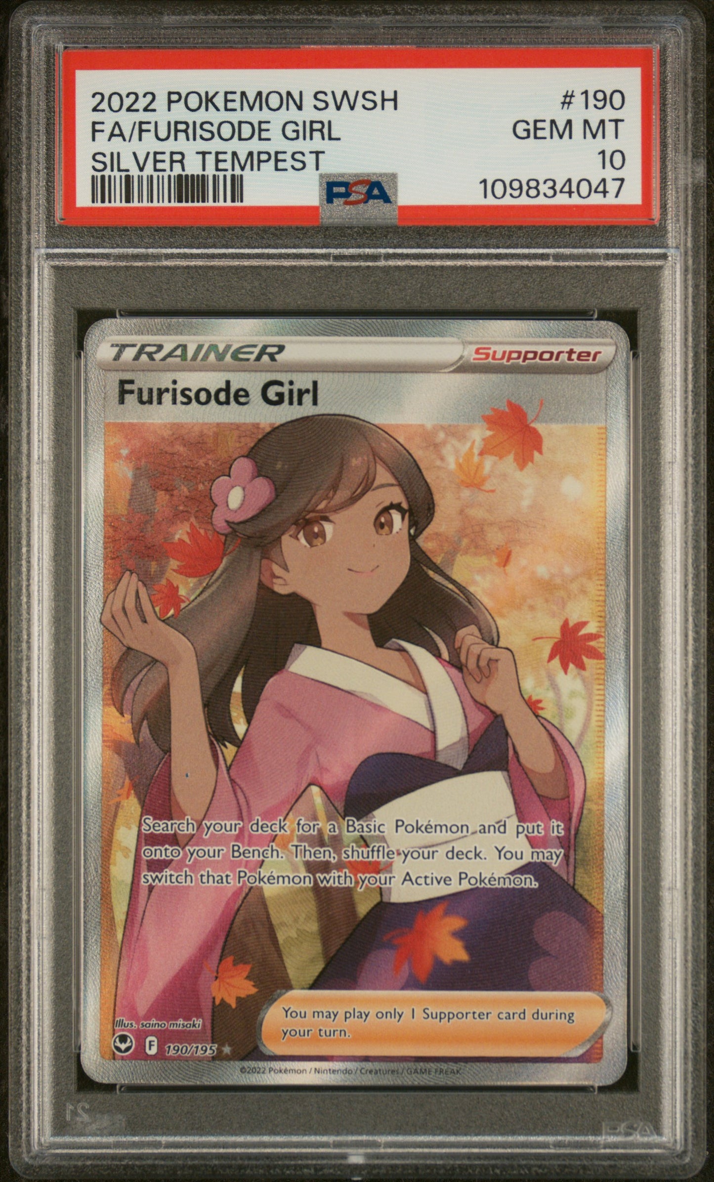 PSA 10 - Silver Tempest - Furisode Girl #190