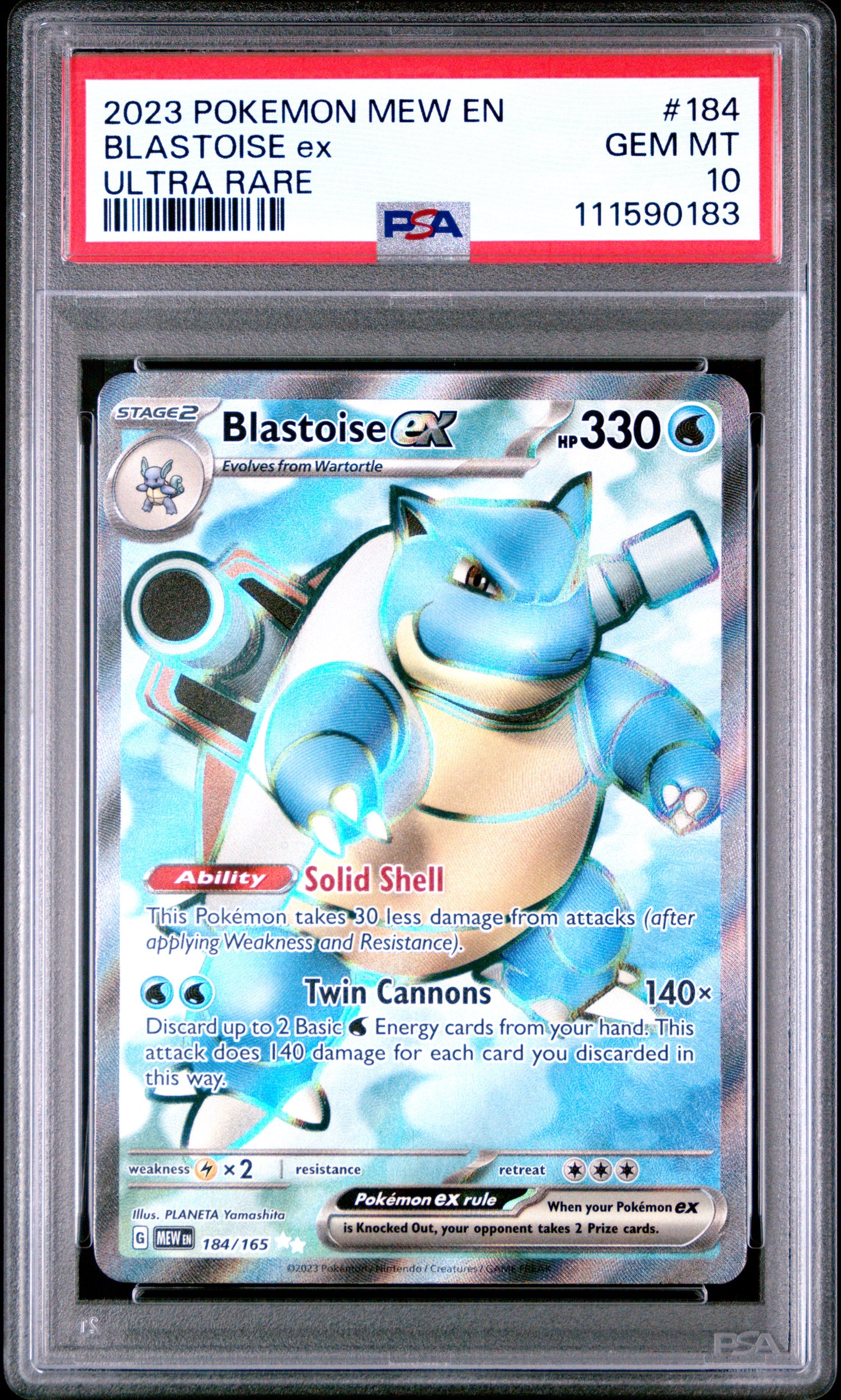 PSA 10 - Ultra Rare - Blastoise ex #184