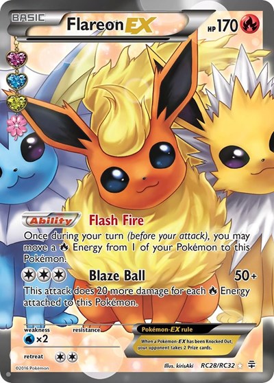Flareon EX (Full Art) Generations: Radiant Collection (RC28/RC32) (Ultra Rare)