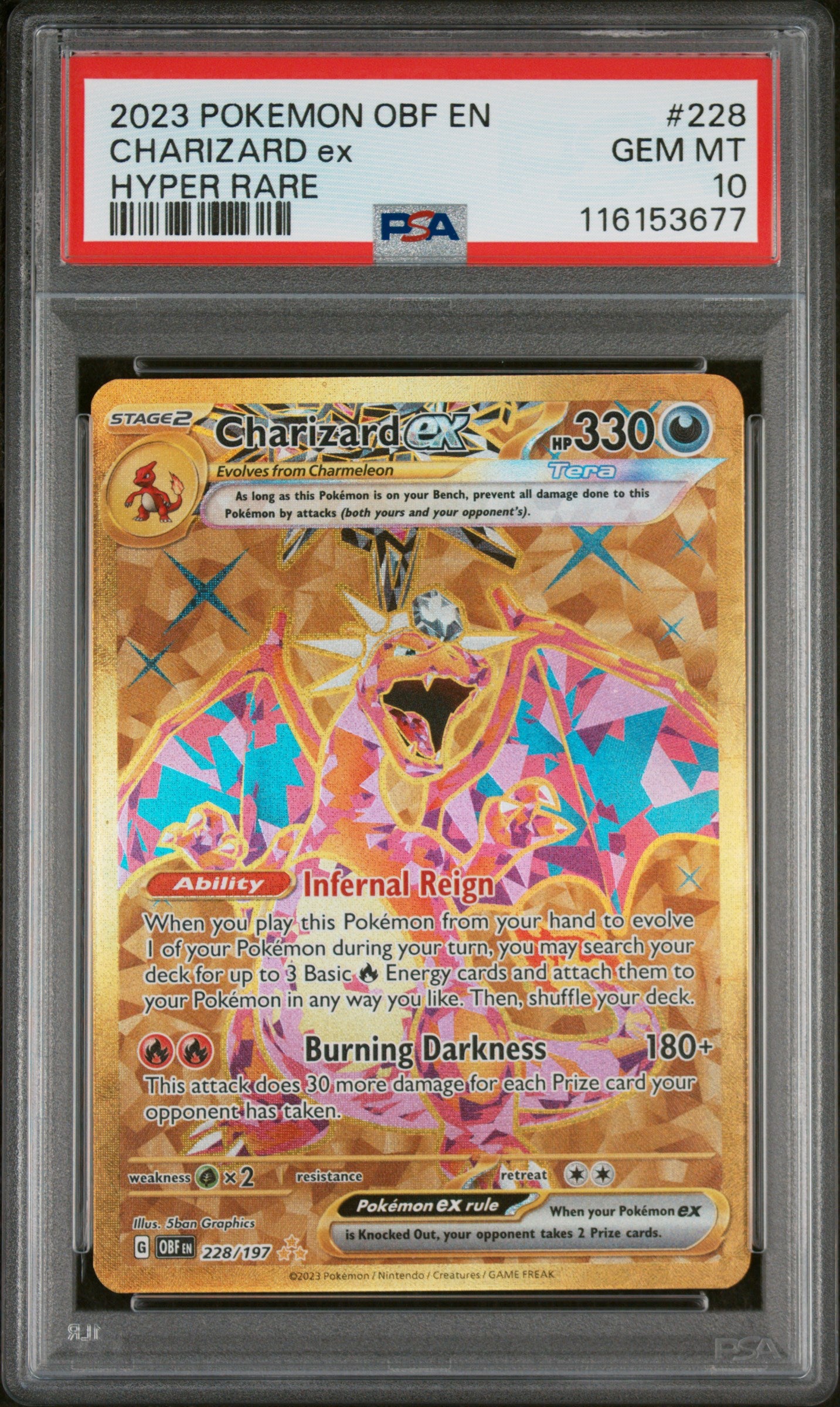PSA 10 - Hyper Rare - Charizard ex #228