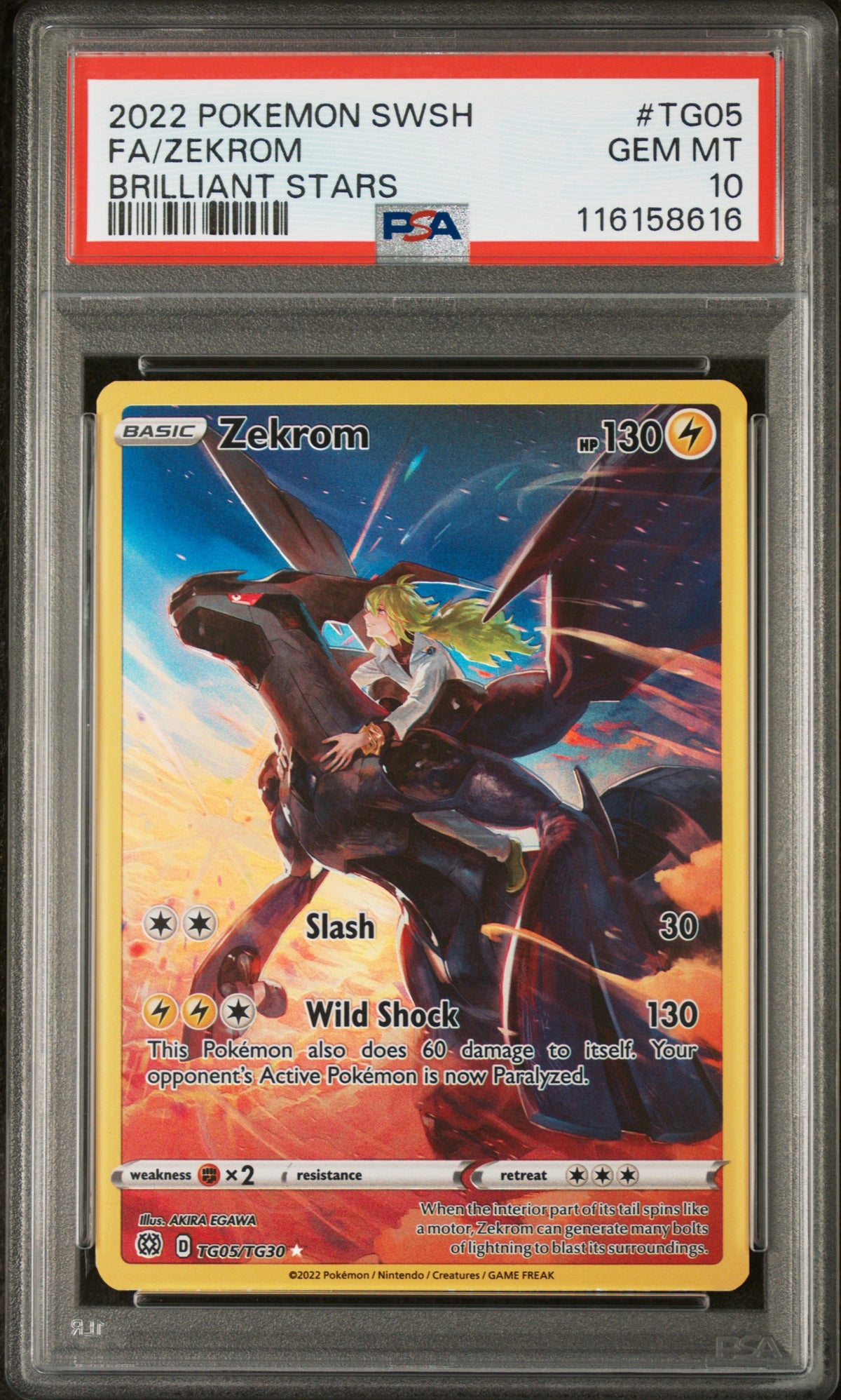 PSA 10 - Brilliant Stars - Zekrom #TG05