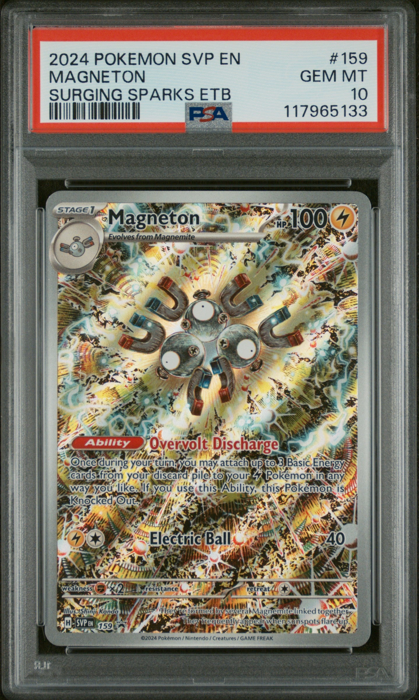 PSA 10 - Surging Sparks ETB - Magneton #159