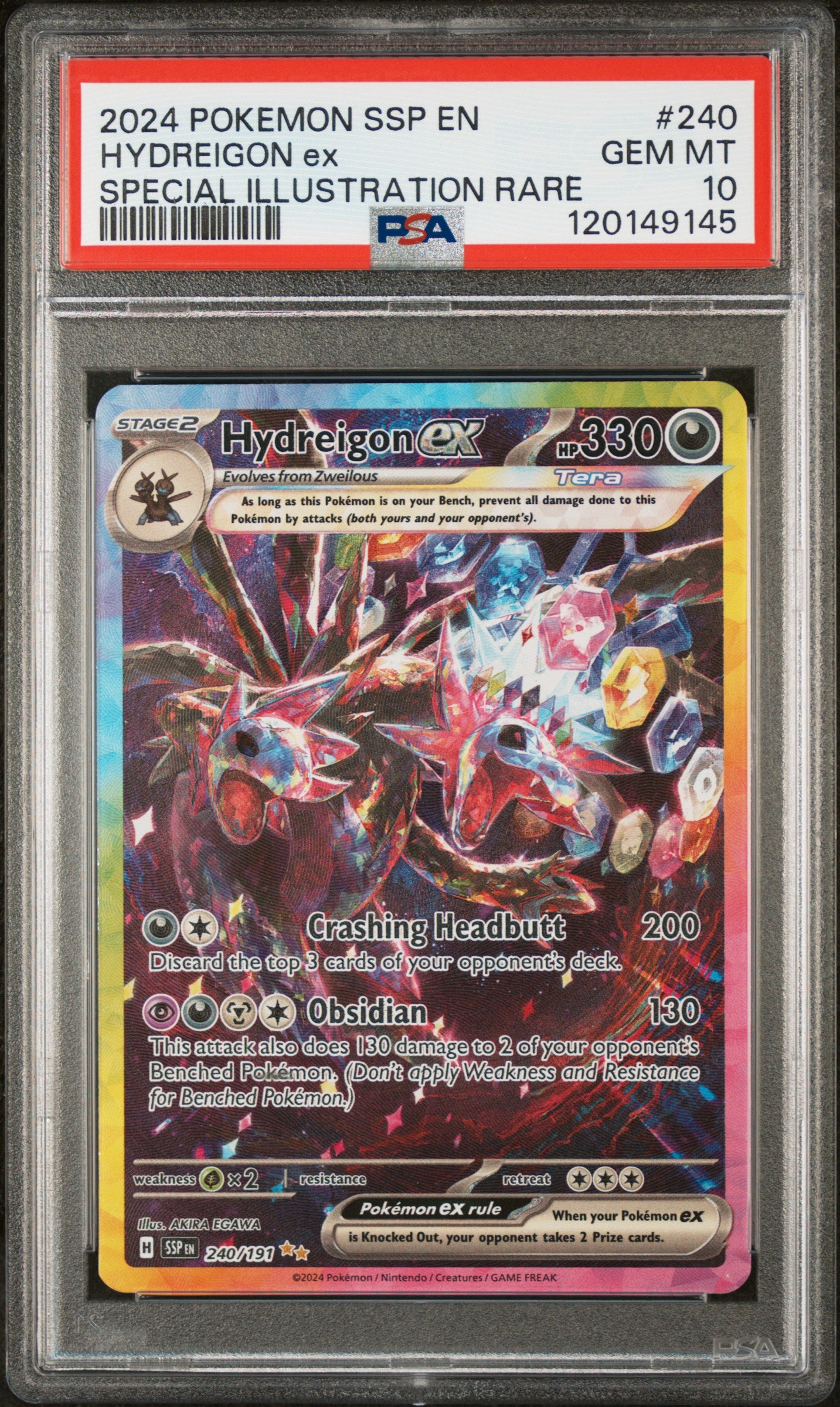 PSA 10 - Special Illustration Rare - Hydreigon EX #240