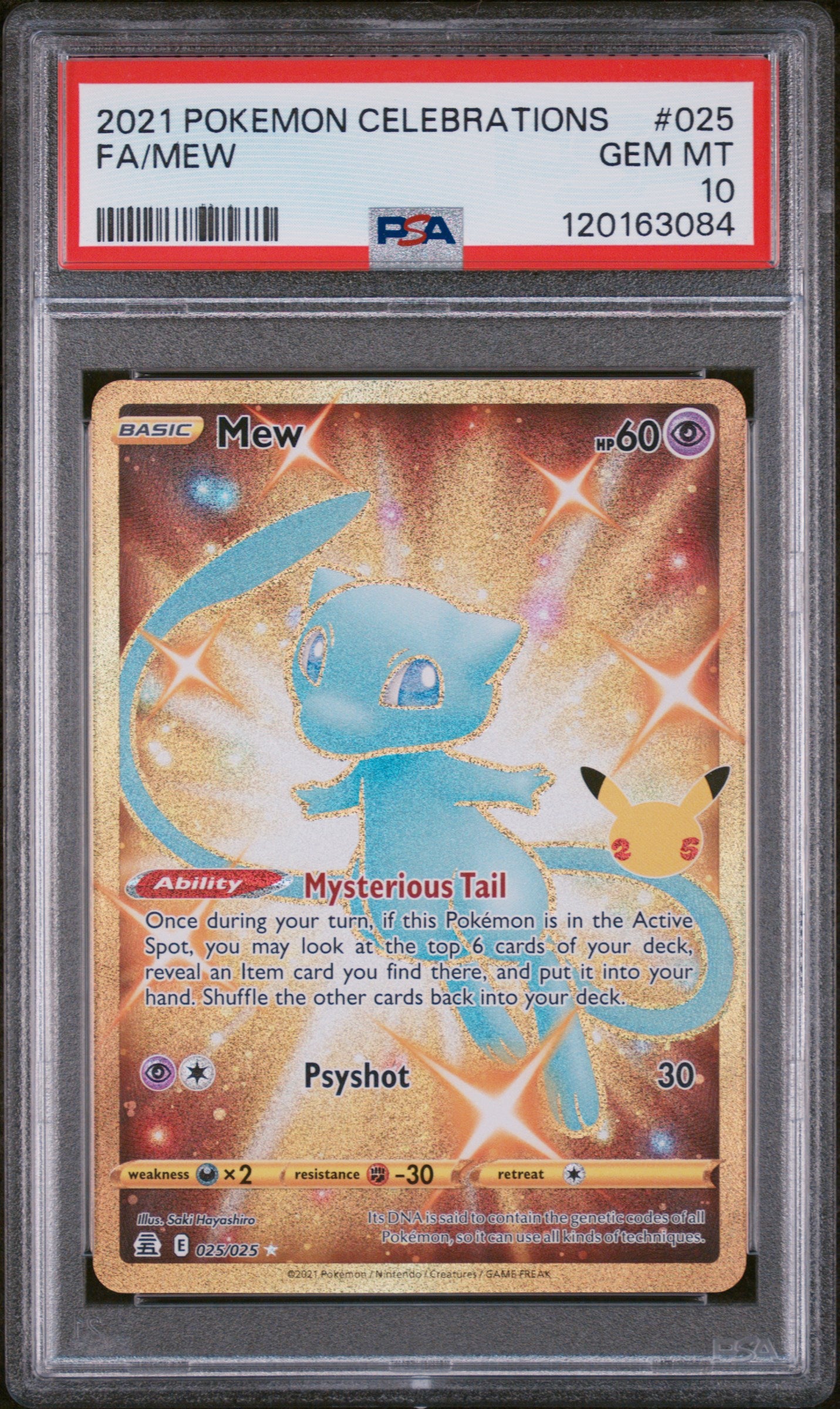 PSA 10 - Pokemon Celebrations - Mew #025