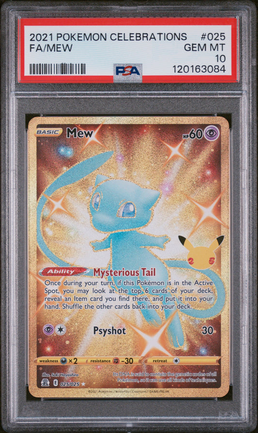PSA 10 - Pokemon Celebrations - Mew #025