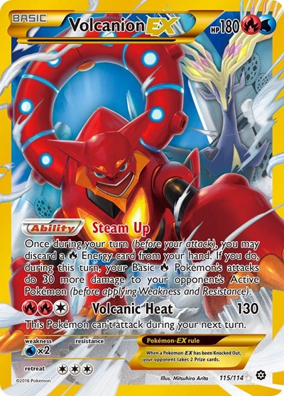 Volcanion EX (Secret) XY - Steam Siege (115/114) (Secret Rare)