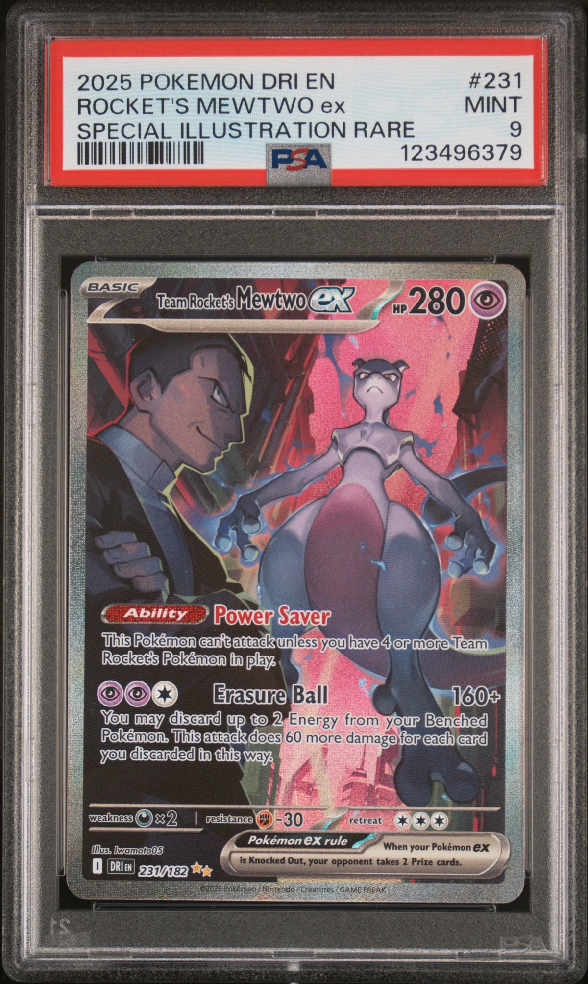 PSA 9 - Special Illustration Rare - Rocket's Mewtwo ex #231