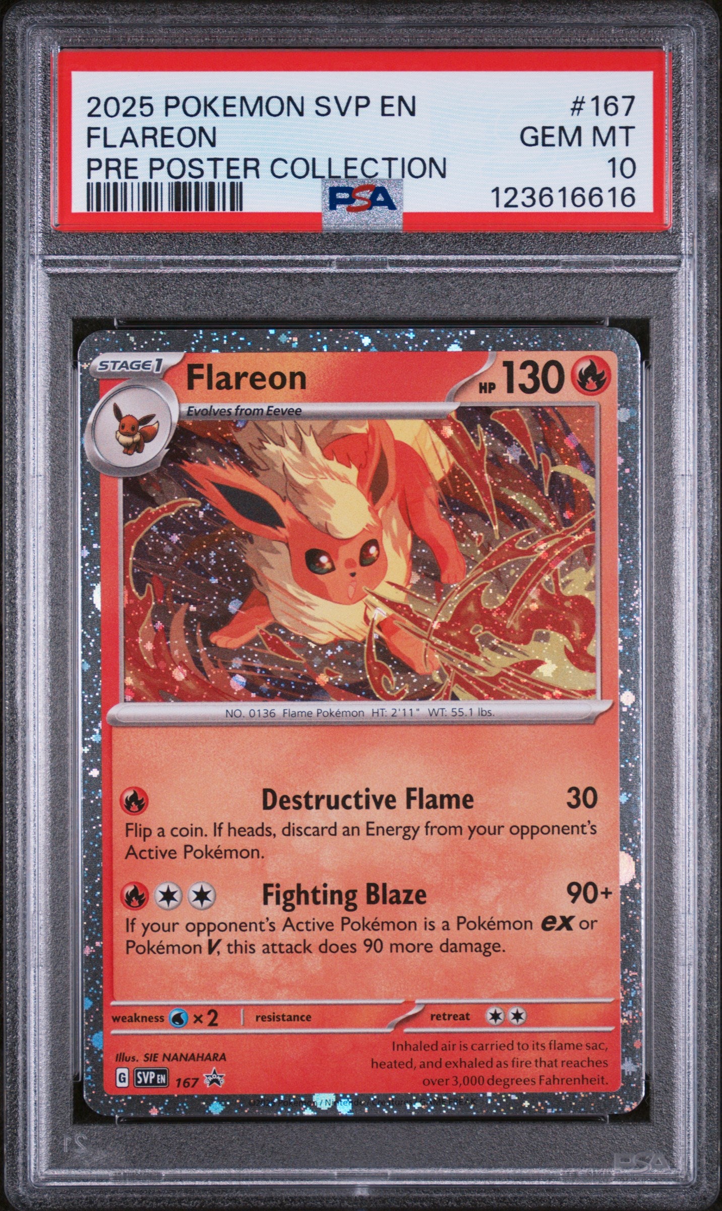 PSA 10 - Pre Poster Collection - Flareon #167