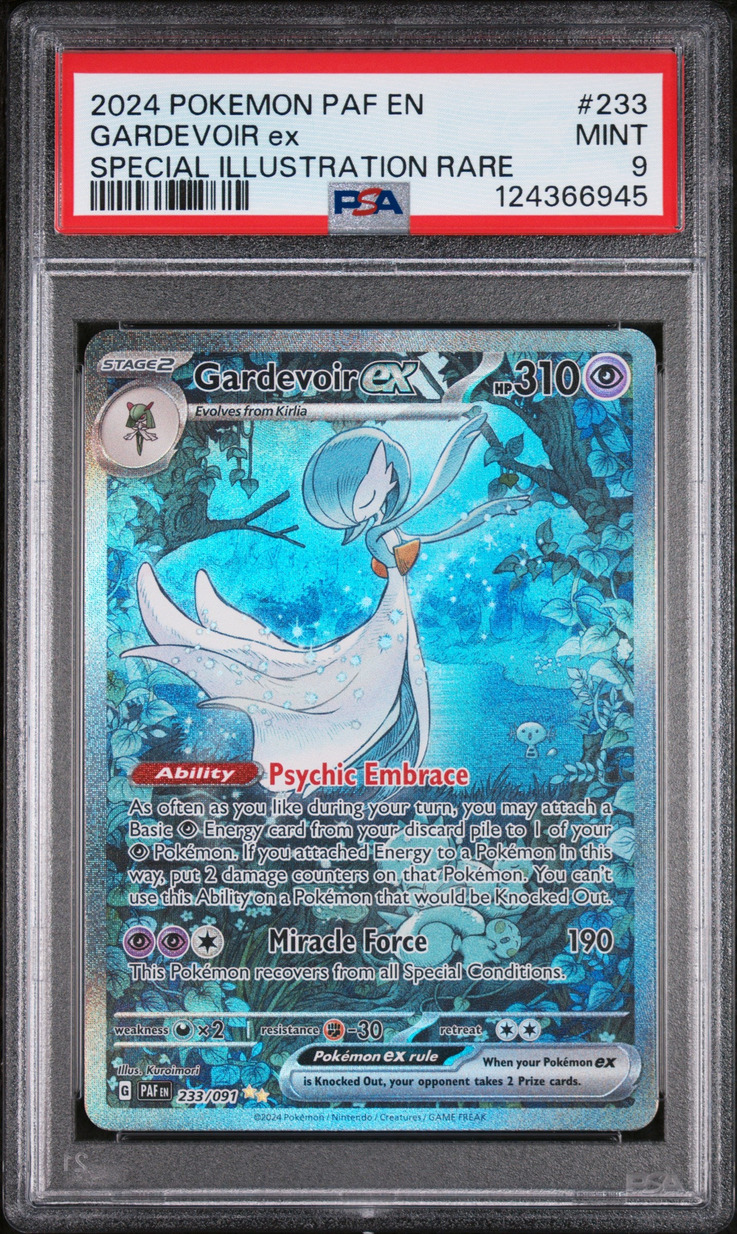 PSA 9 - SIR PAF - Gardevoir ex #233