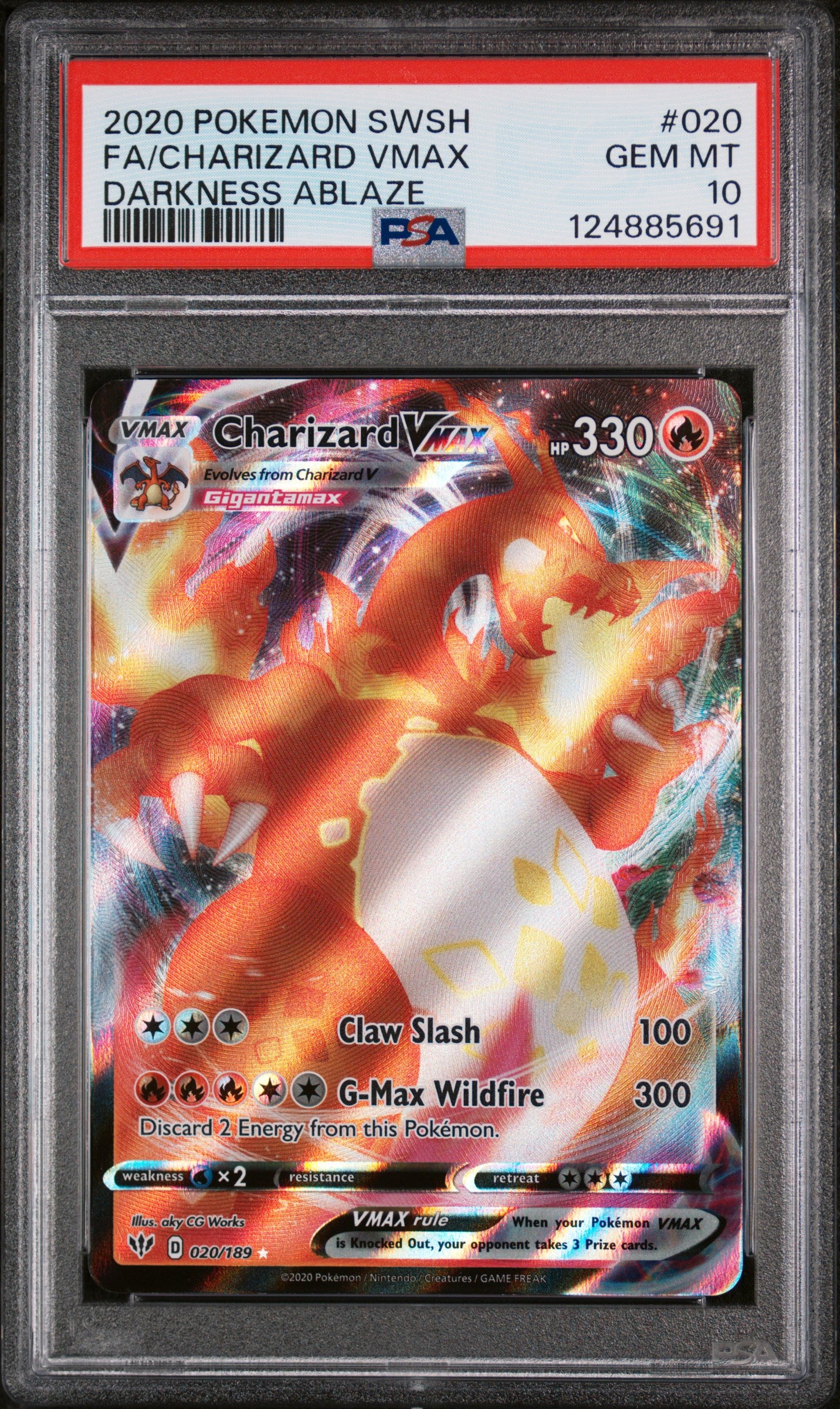 PSA 10 - Darkness Ablaze - Charizard VMAX #020