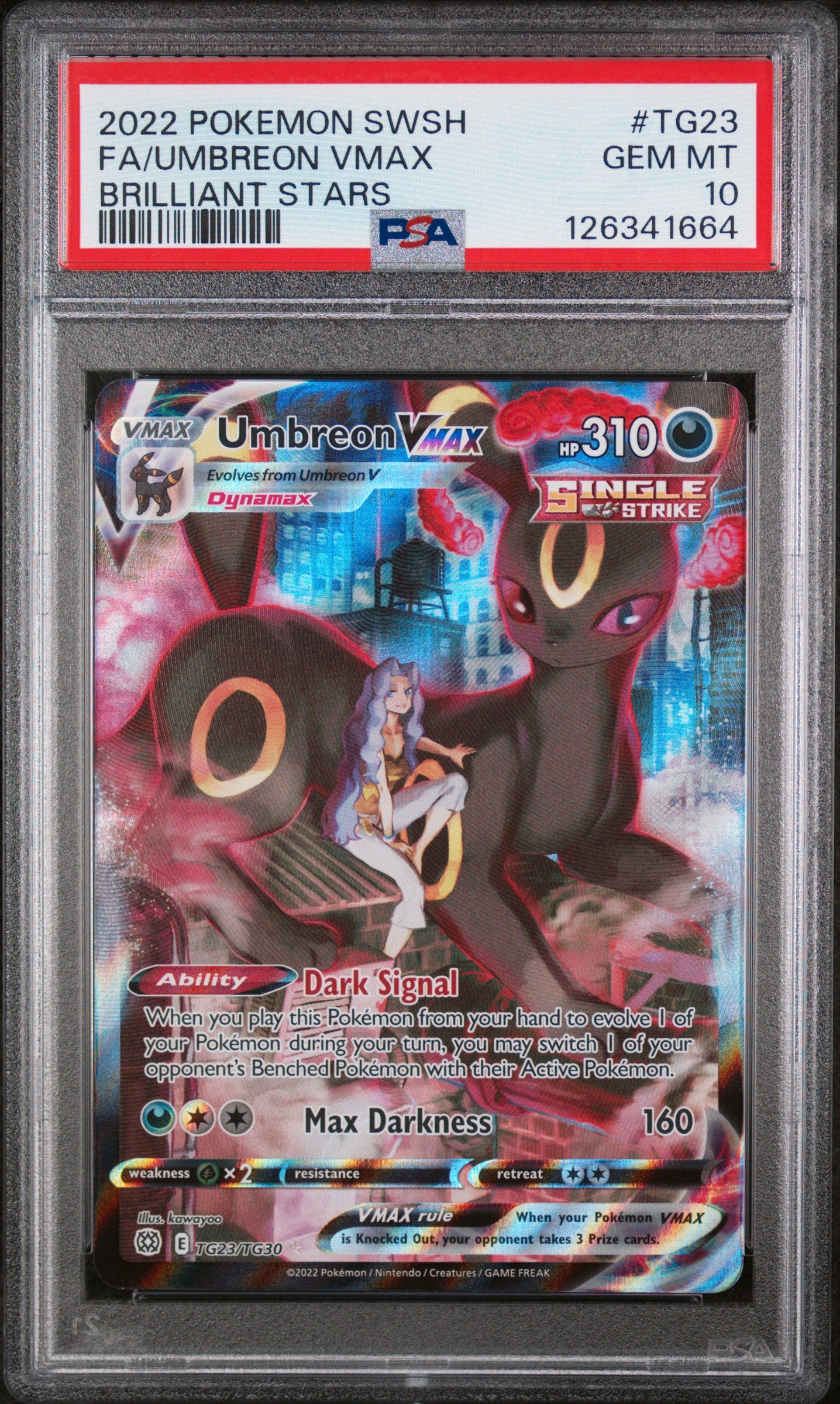 PSA 10 - Brilliant Stars - Umbreon Vmax #TG23