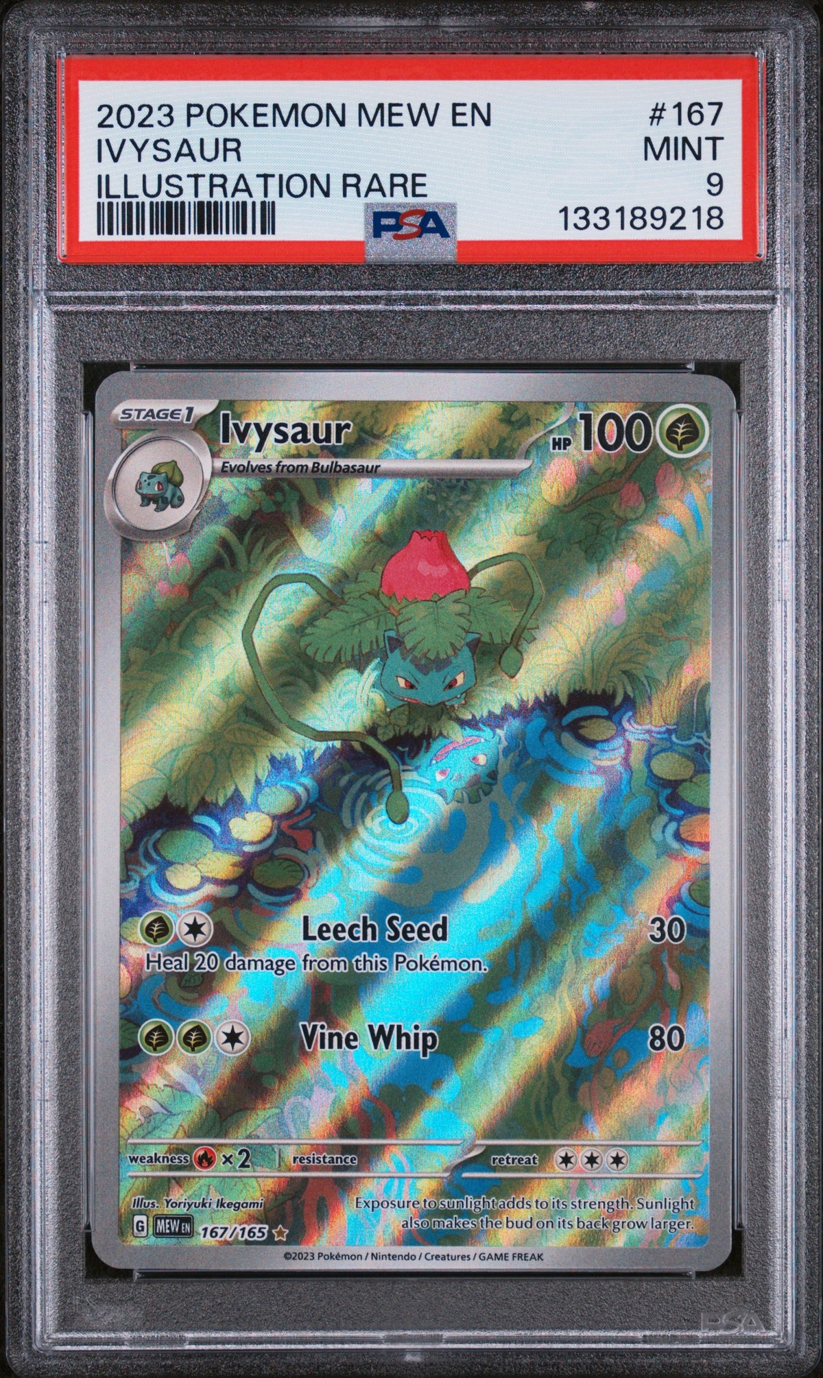 PSA 9 - Illustration Rare - Ivysaur #167