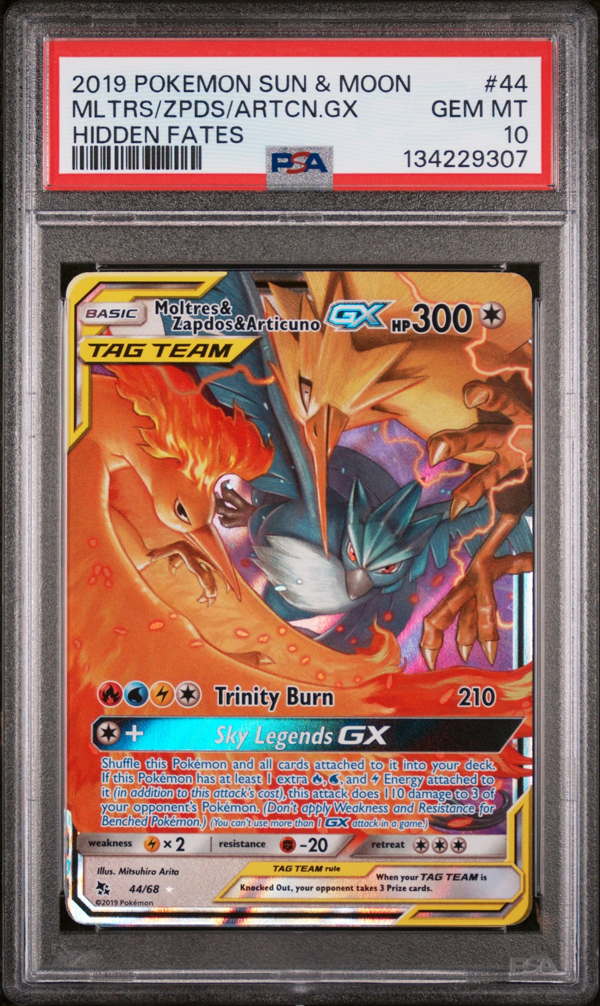 PSA 10 - Hidden Fates - MLTRS/ZPDS/ARTCN.GX #44