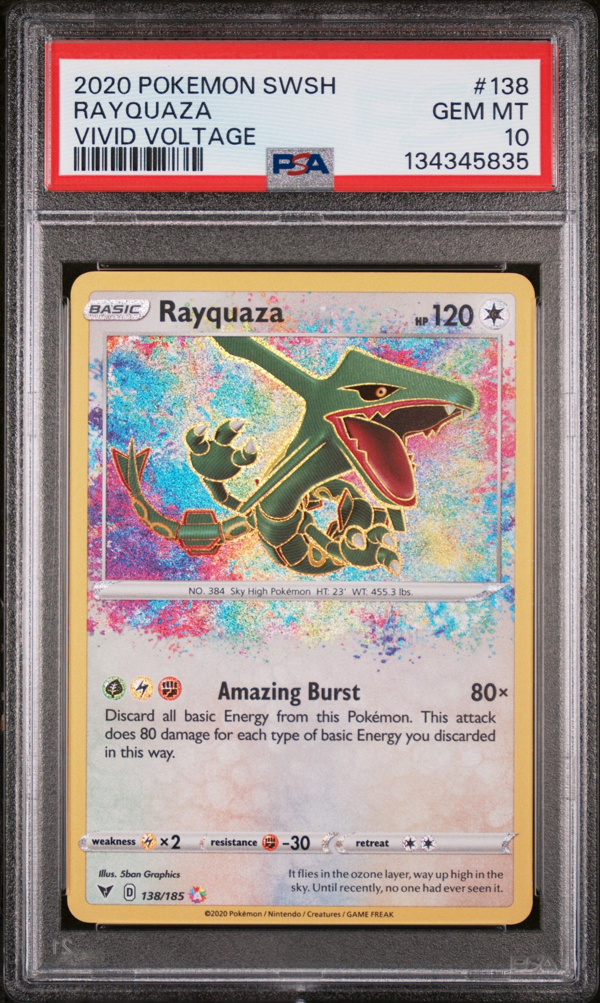 PSA 10 - Vivid Voltage - Rayquaza #138