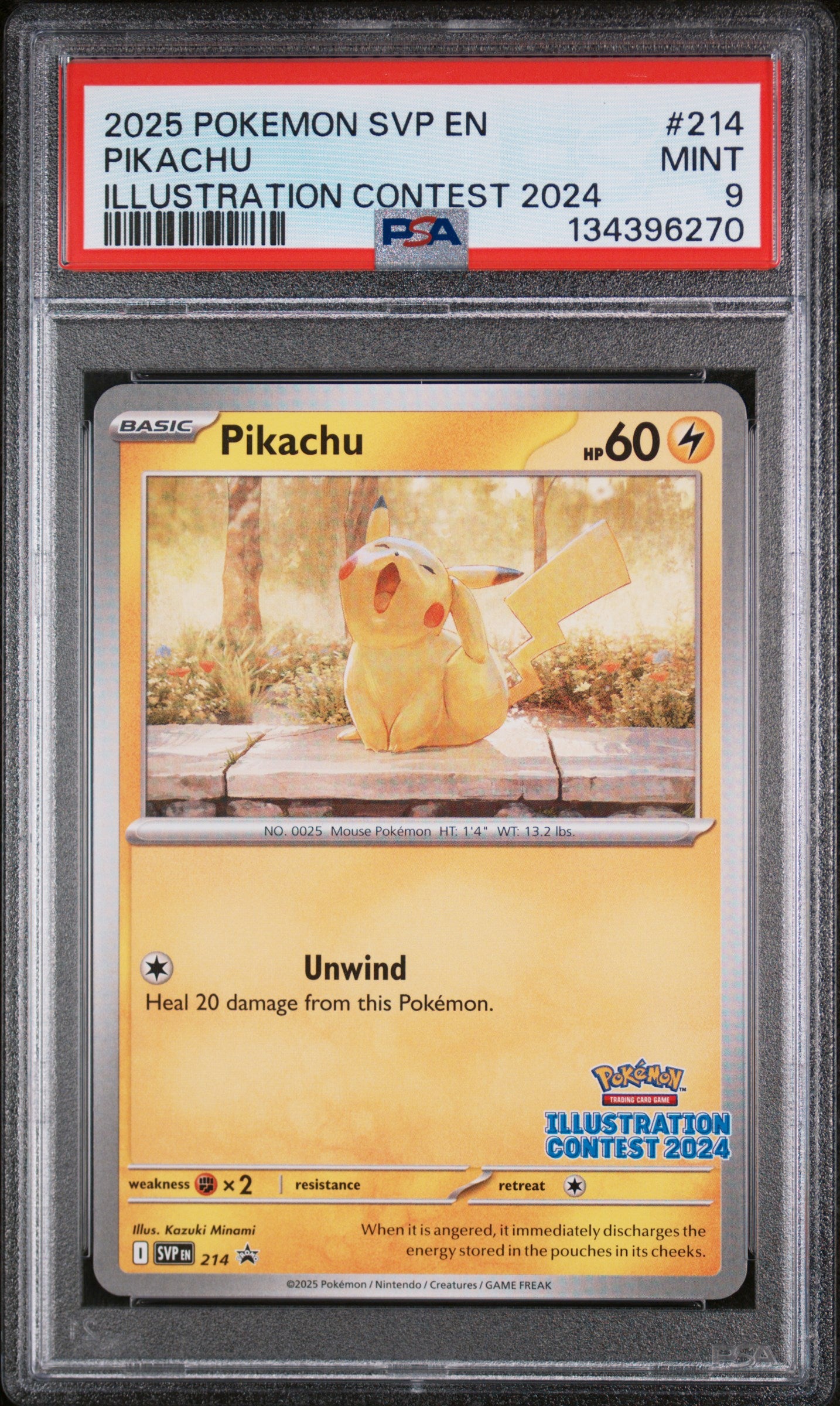 PSA 9 - Illustration Contest 2024 - Pikachu #214