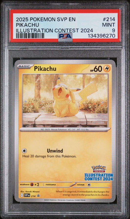 PSA 9 - Illustration Contest 2024 - Pikachu #214