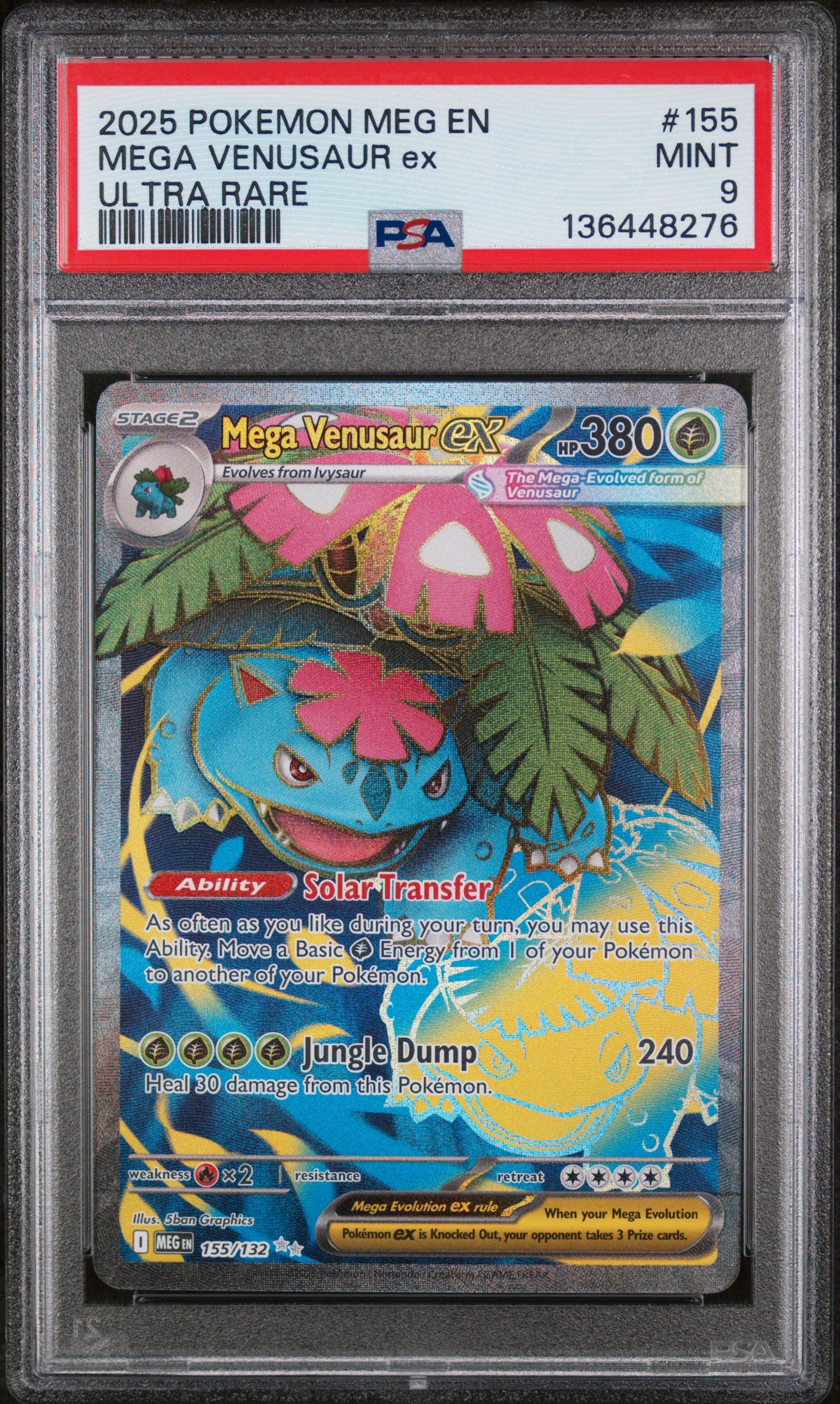 PSA 9 - Mega Evolution - Mega Venusaur ex #155