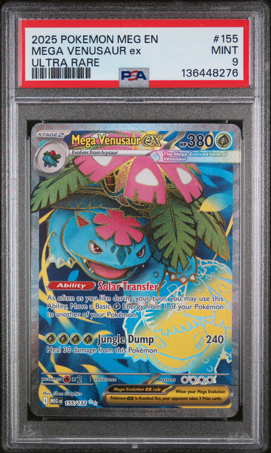 PSA 9 - Mega Evolution - Mega Venusaur ex #155