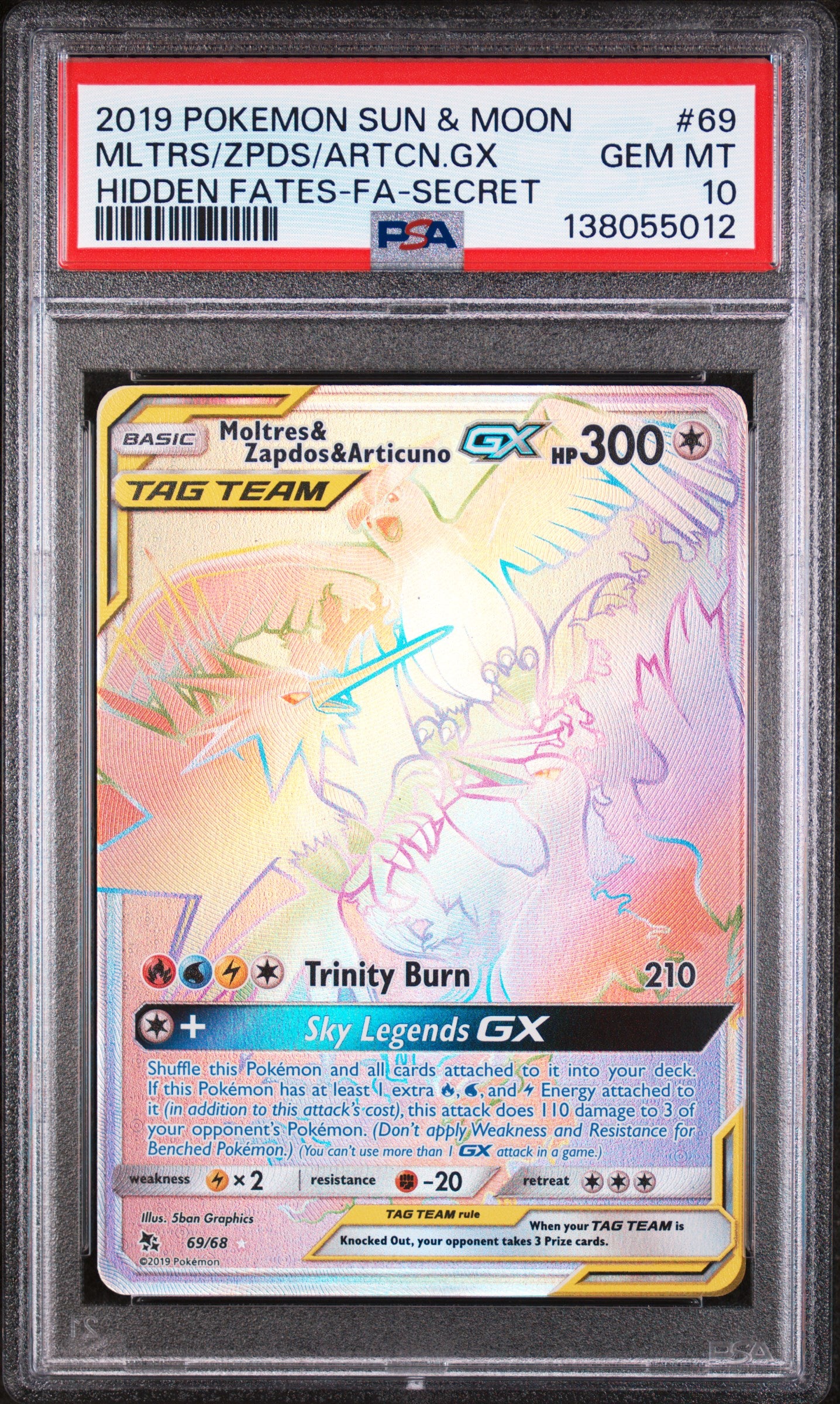 PSA 10 - Hidden Fates - MLTRS/ZPDS/ARTCN GX #69