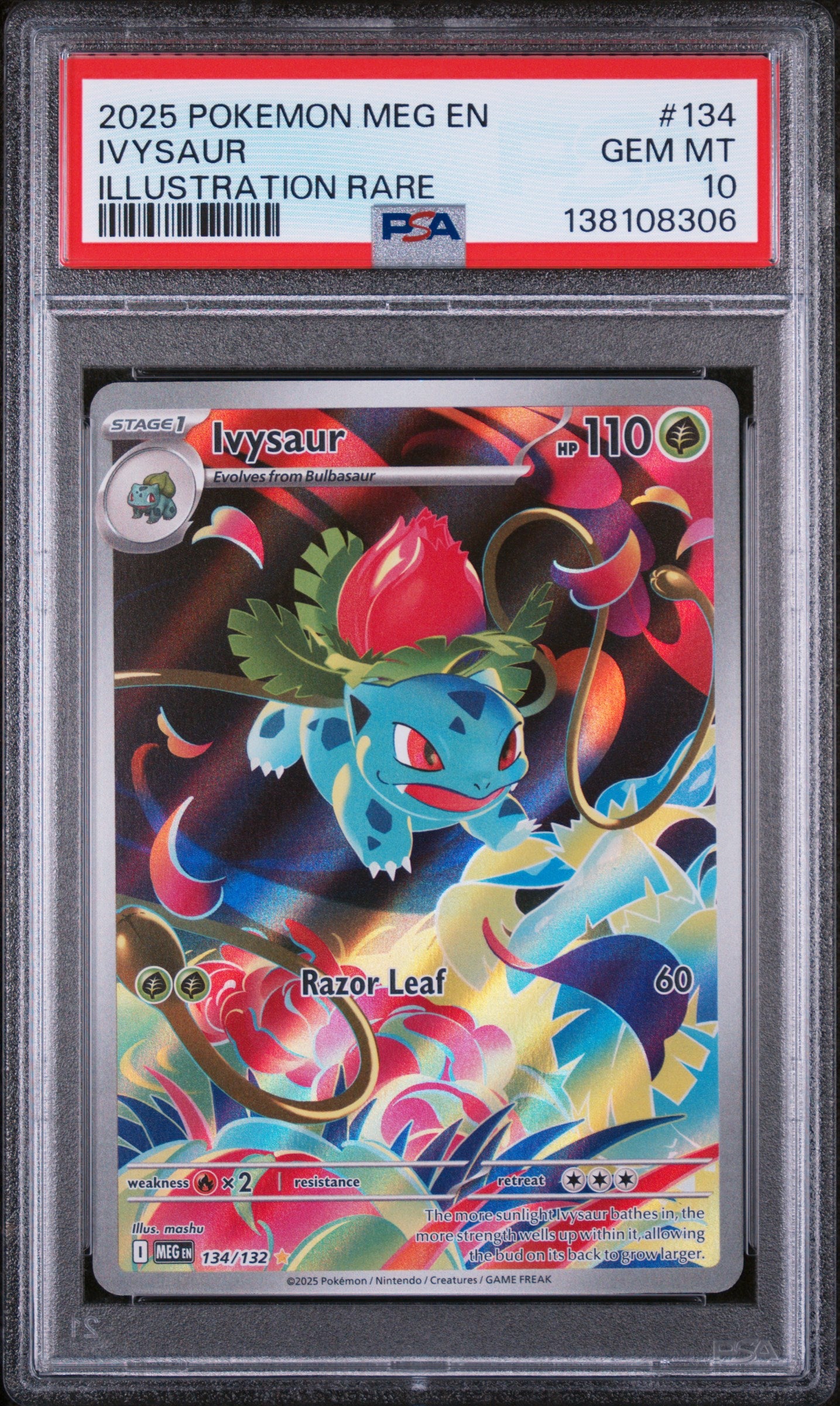 PSA 10 - MEG IR - IVYSAUR #134