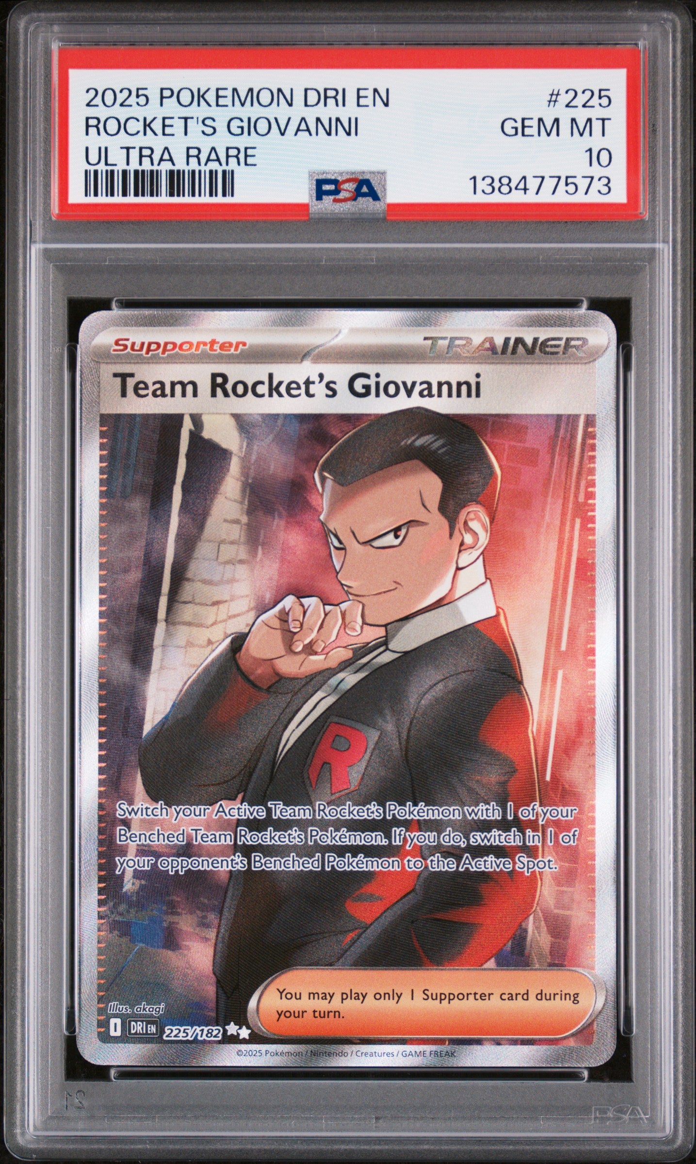 PSA 10 - Ultra Rare - Rocket's Giovanni #225
