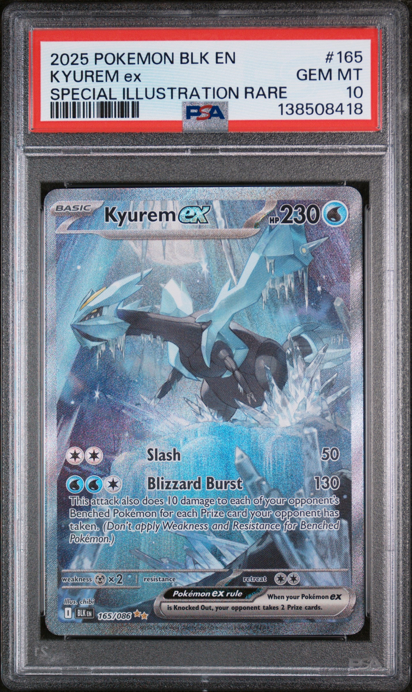 PSA 10 - Special Illustration Rare - Kyurem ex #165