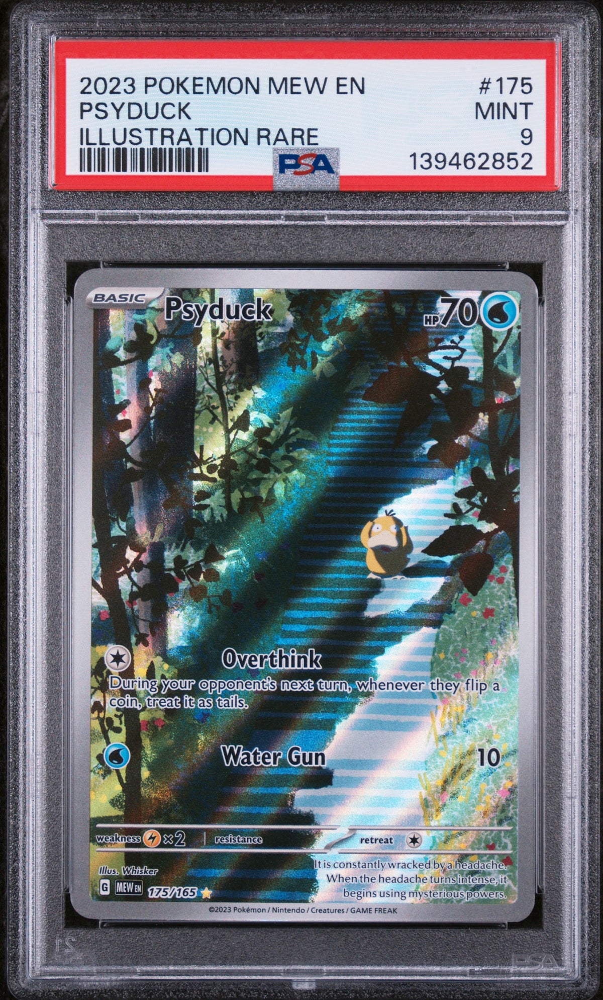 PSA 9 - Illustration Rare - Psyduck #175