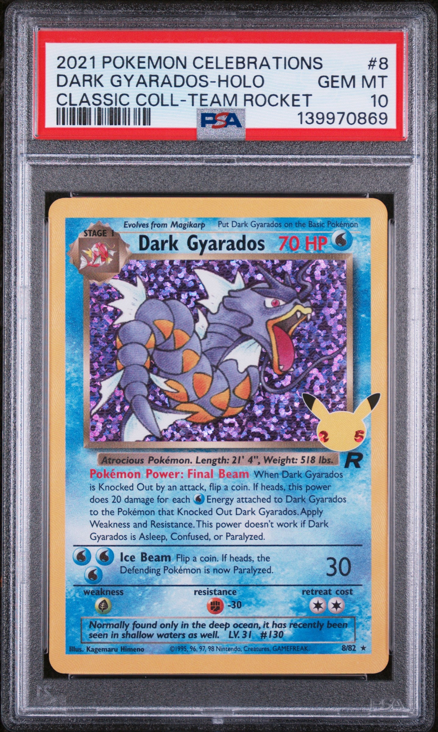 PSA 10 - Classic Collection - Team Rocket - Dark Gyarados #8