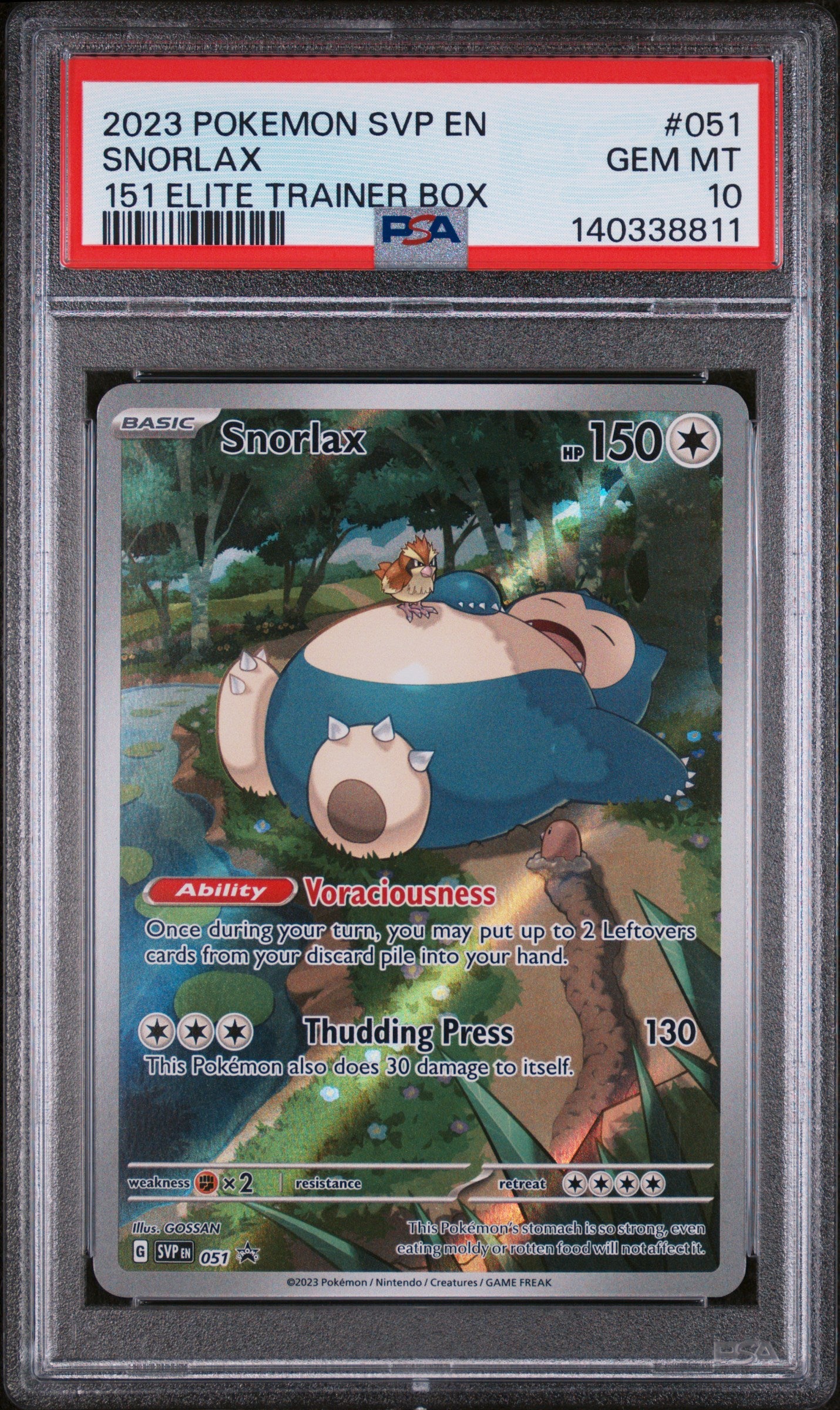 PSA 10 - 151 Elite Trainer Box - Snorlax #051