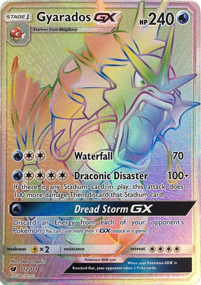 Gyarados GX (Secret) SM - Crimson Invasion (112/111) (Secret Rare)