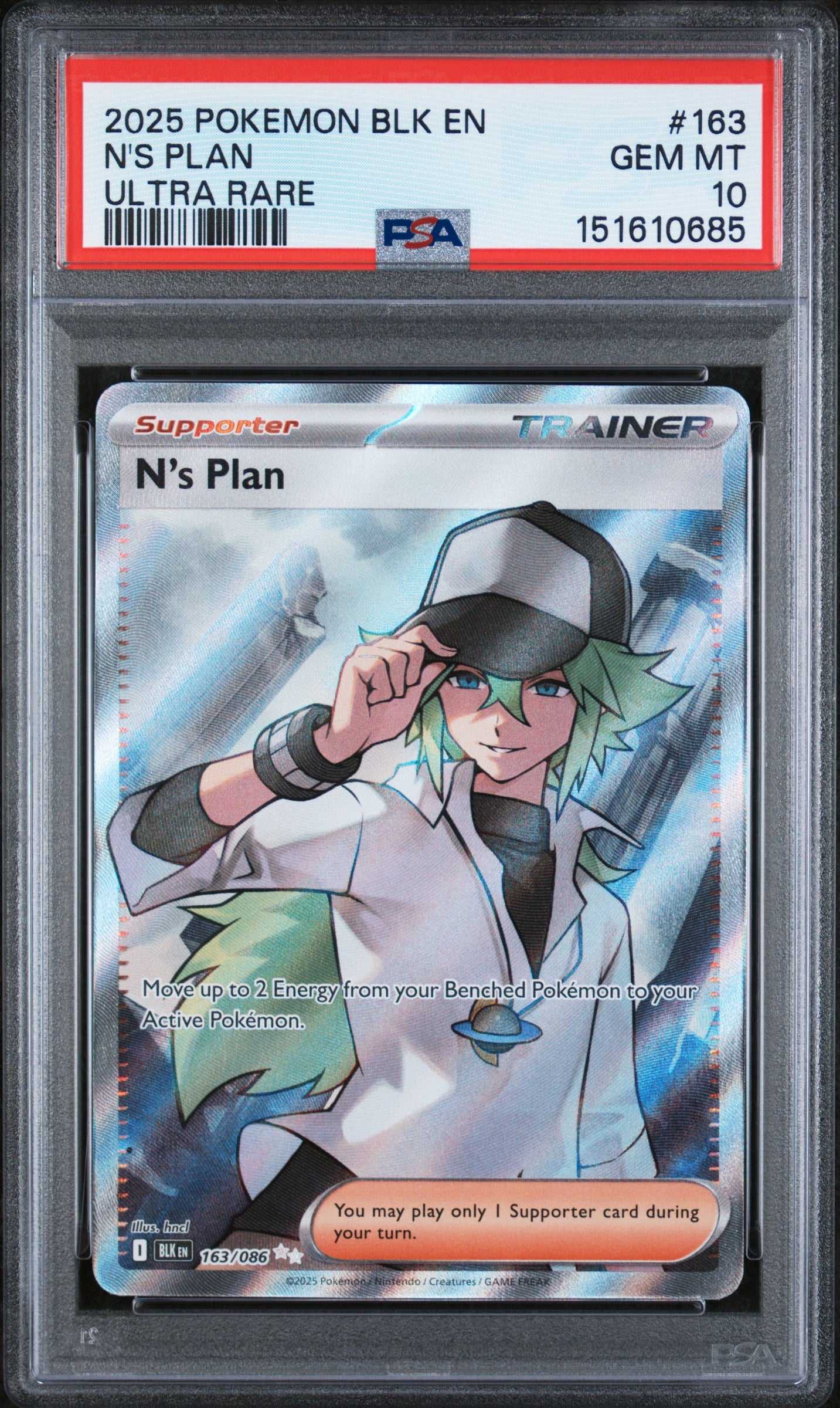 PSA 10 - Ultra Rare - N's Plan #163