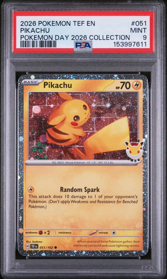 PSA 9 - Pokemon Day 2026 Collection - Pikachu #051