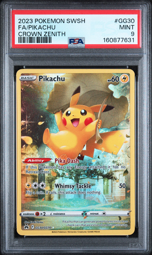 PSA 9 - Crown Zenith - Pikachu #GG30