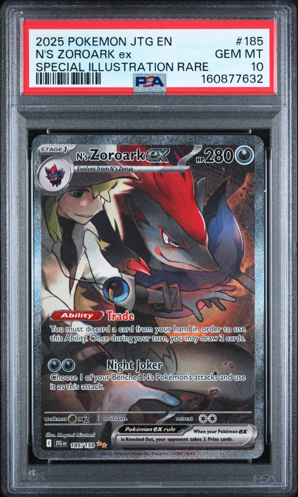 PSA 10 - Special Illustration Rare - N's Zoroark ex #185