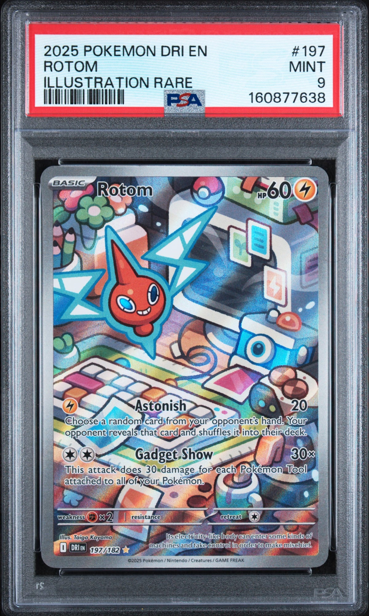 PSA 9 - Illustration Rare - Rotom #197