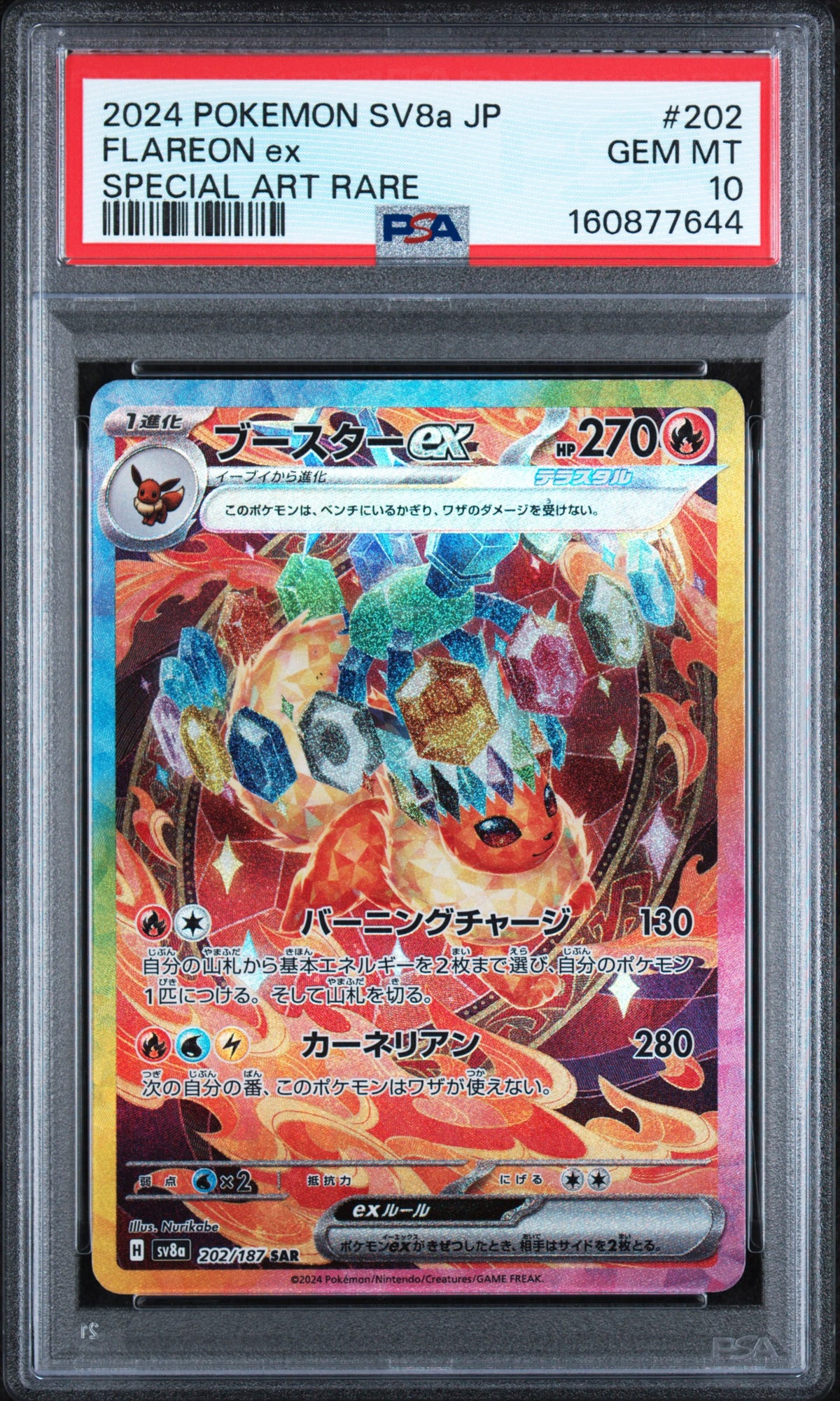 PSA 10 - Special Art Rare - Flareon ex #202