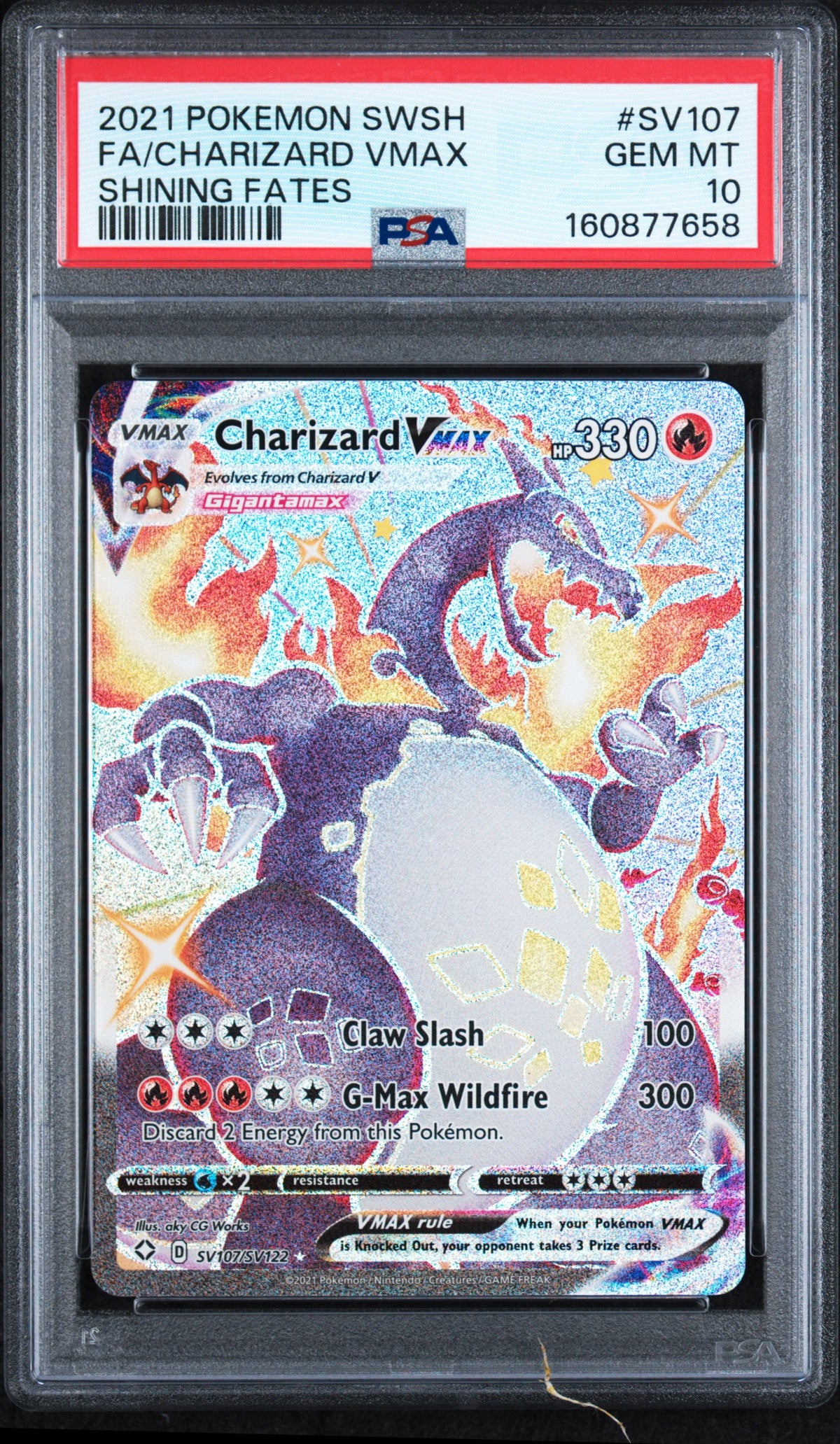 PSA 10 - Shining Fates - Charizard VMAX #SV107