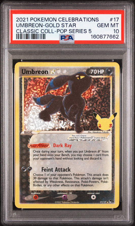 PSA 10 - Classic Coll - Pop Series 5 - Umbreon - Gold Star #17