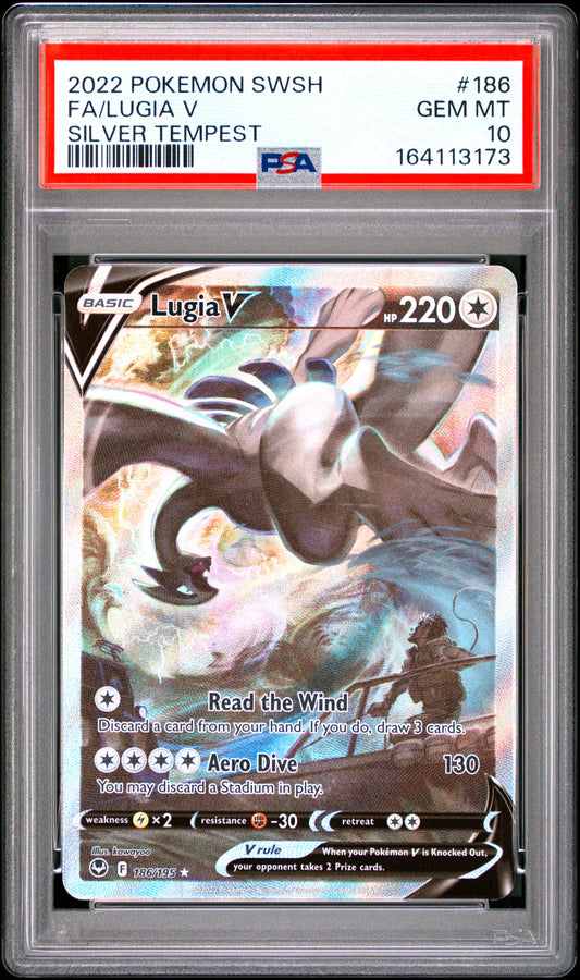 PSA 10 - Silver Tempest - Lugia V #186