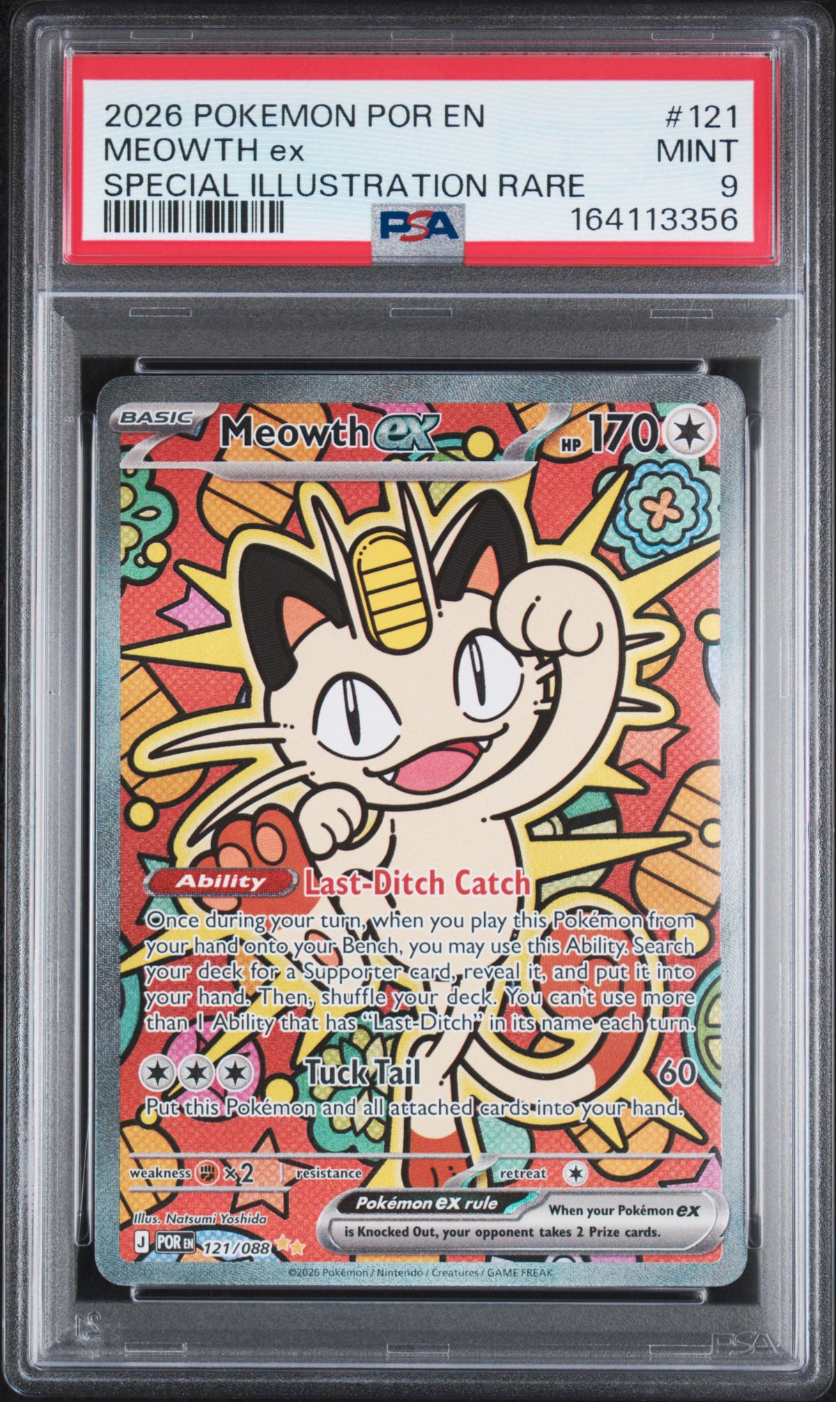 PSA 9 - Special Illustration Rare - Meowth ex #121