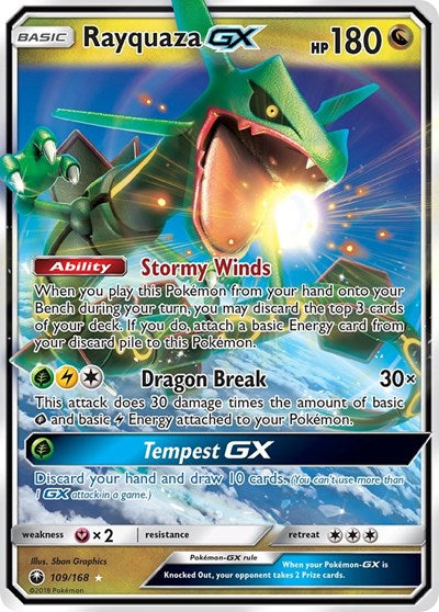 Rayquaza GX SM - Celestial Storm (109/168) (Ultra Rare)