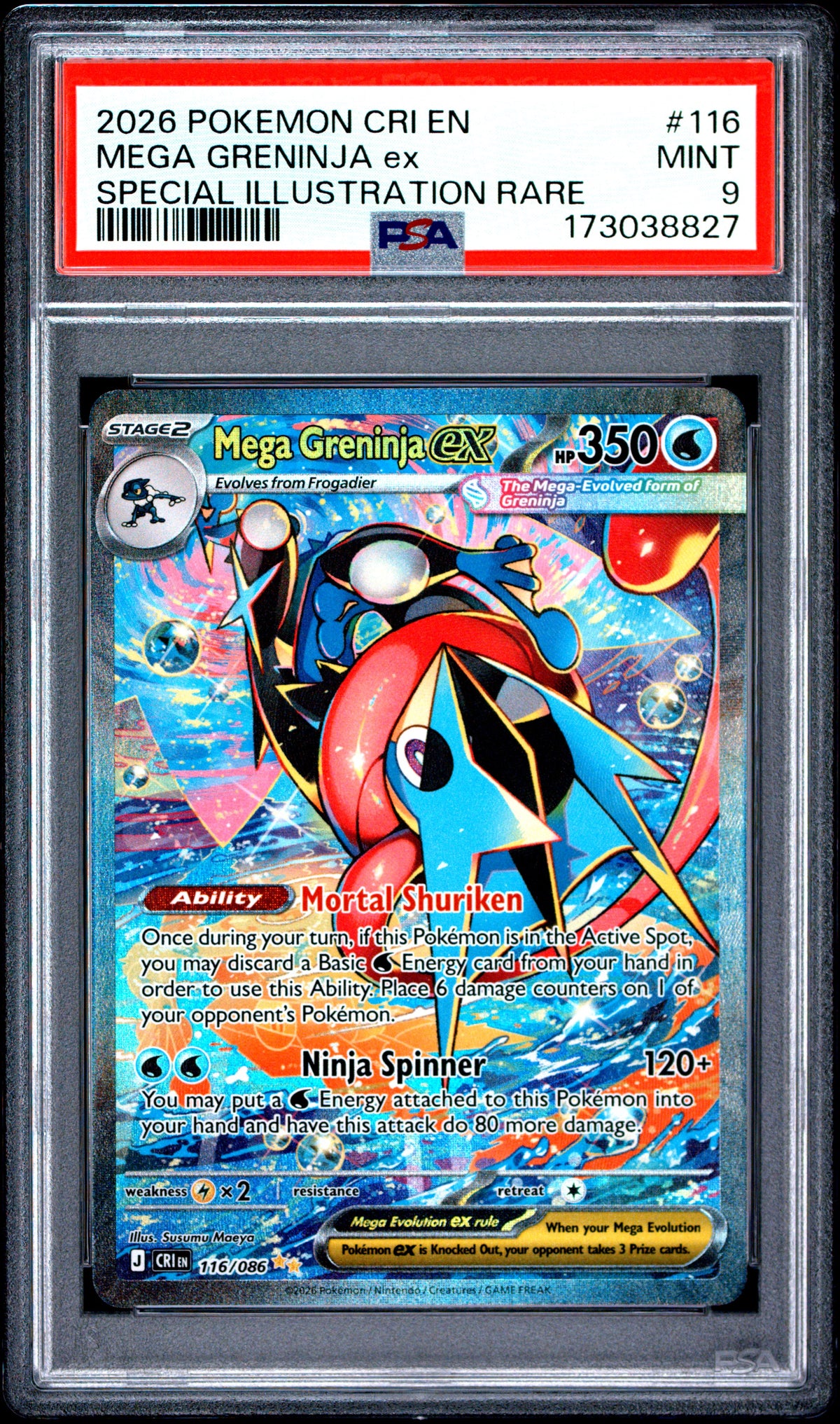 PSA 9 - Special Illustration Rare - Mega Greninja ex #116