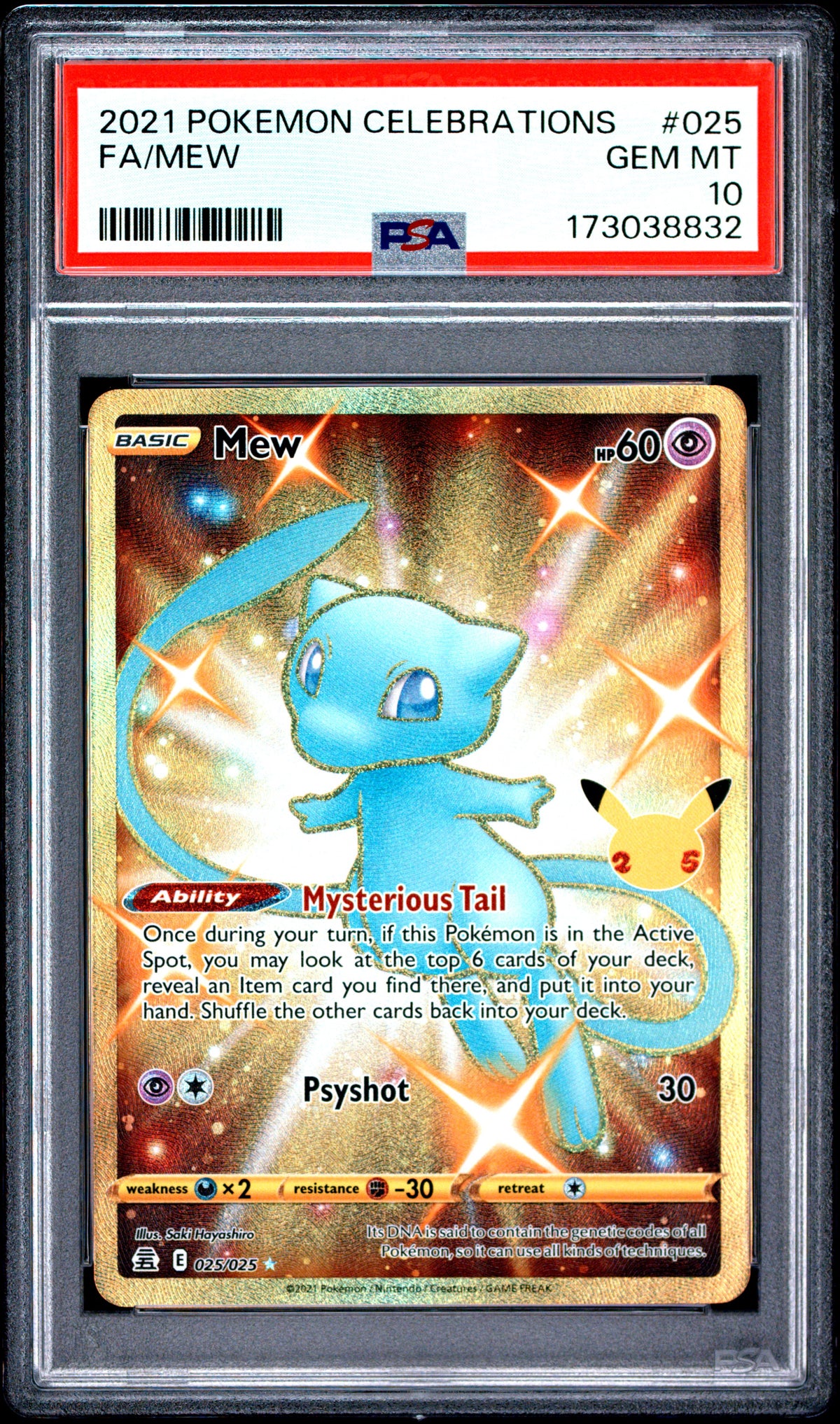PSA 10 - Celebrations - Mew #025